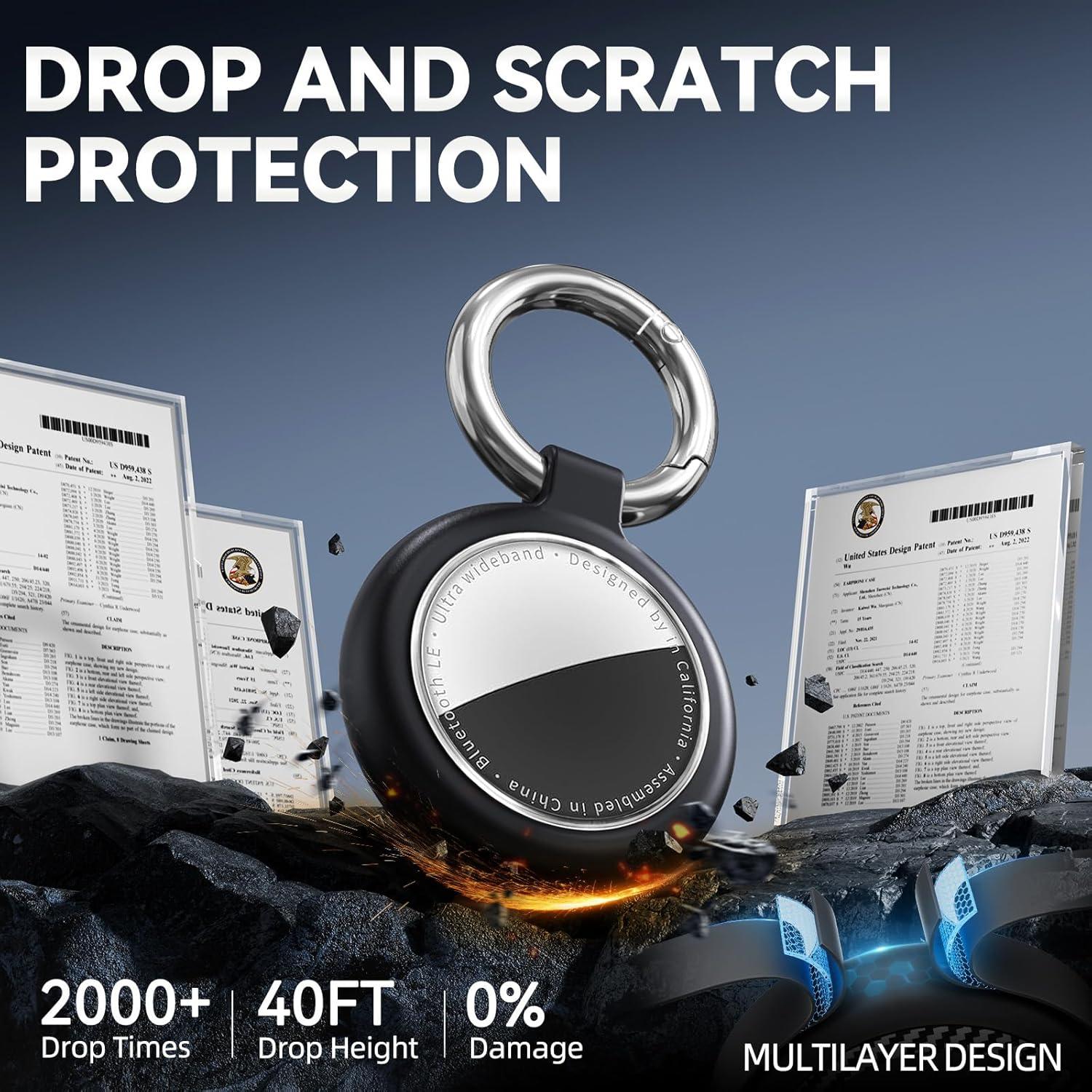 Funda Impermeable Inesore para AirTag - Textura Fibra Carbono