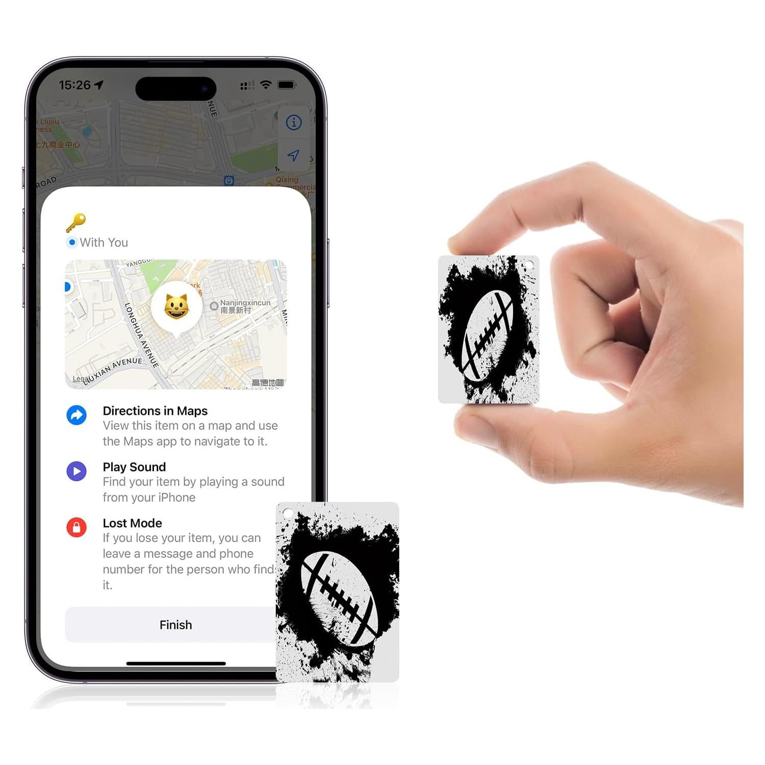 Rastreador Bluetooth Recargable BlackEmblem H para iOS