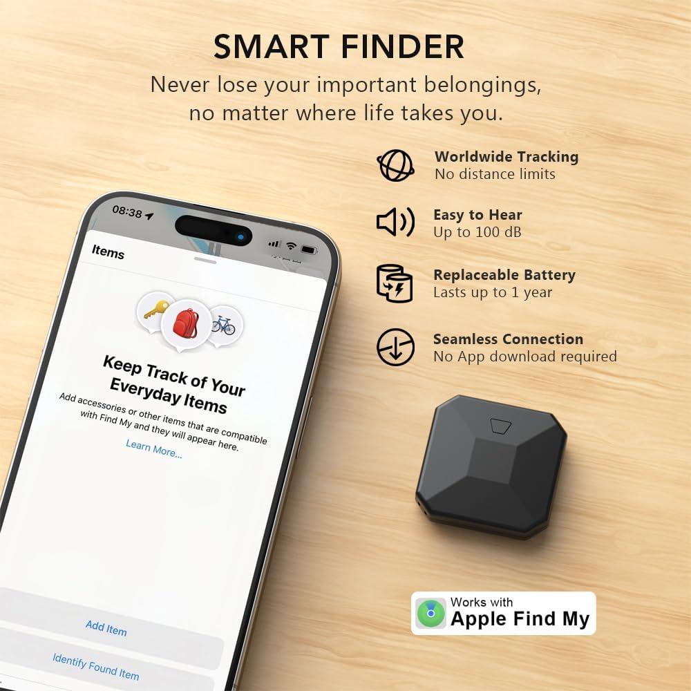 Localizador Bluetooth JianHan JH-Finder-B02 Negro Paquete de 4