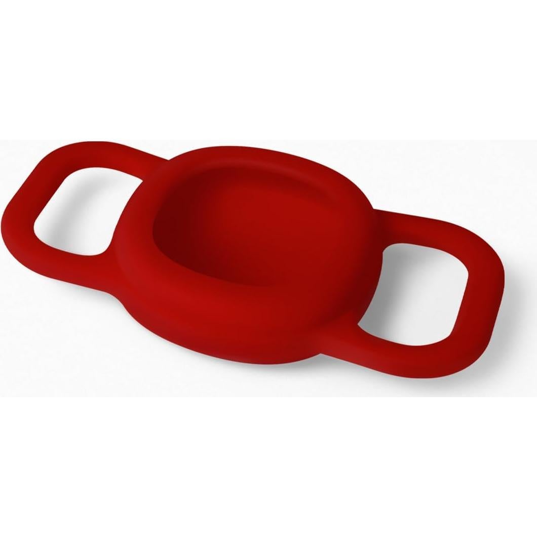 Geiomoo Silicone Case for Tile Sticker (2024) Tracker, Finder Tag Protective Cover for Pet Collar (Black+Red)