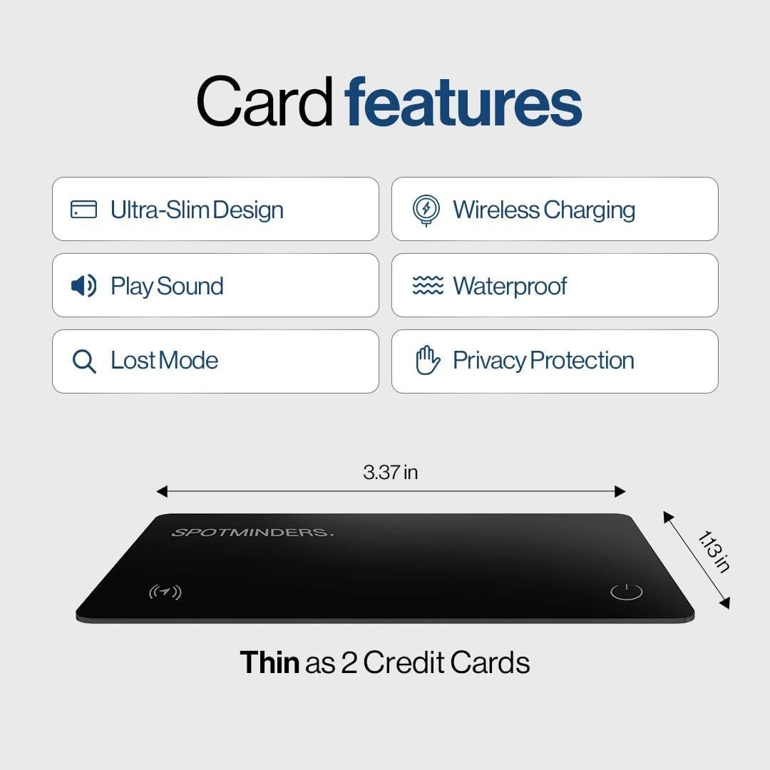 Rastreador de Cartera Spotminders Certificado Apple MFi IP68