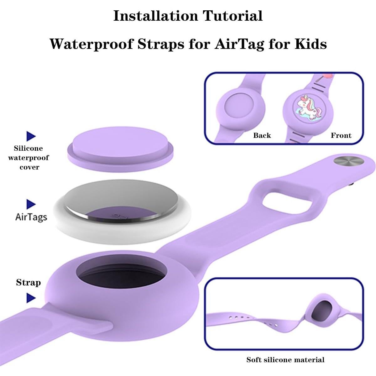 Pulsera Impermeable DDDWJK para AirTag Niños - Color Tiburón