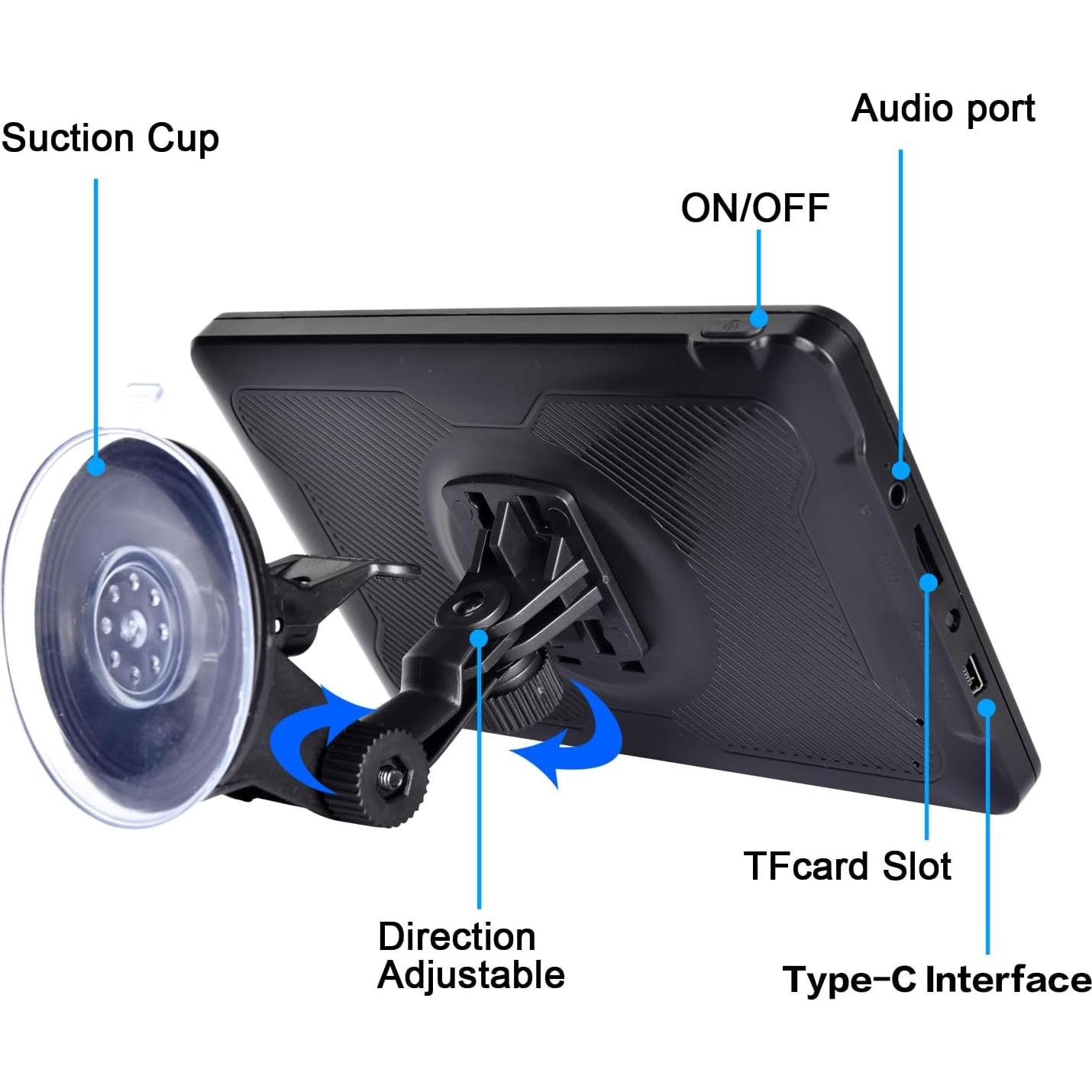 GPS Navegador JOGANVE 7" Pantalla Táctil Actualización de Mapas