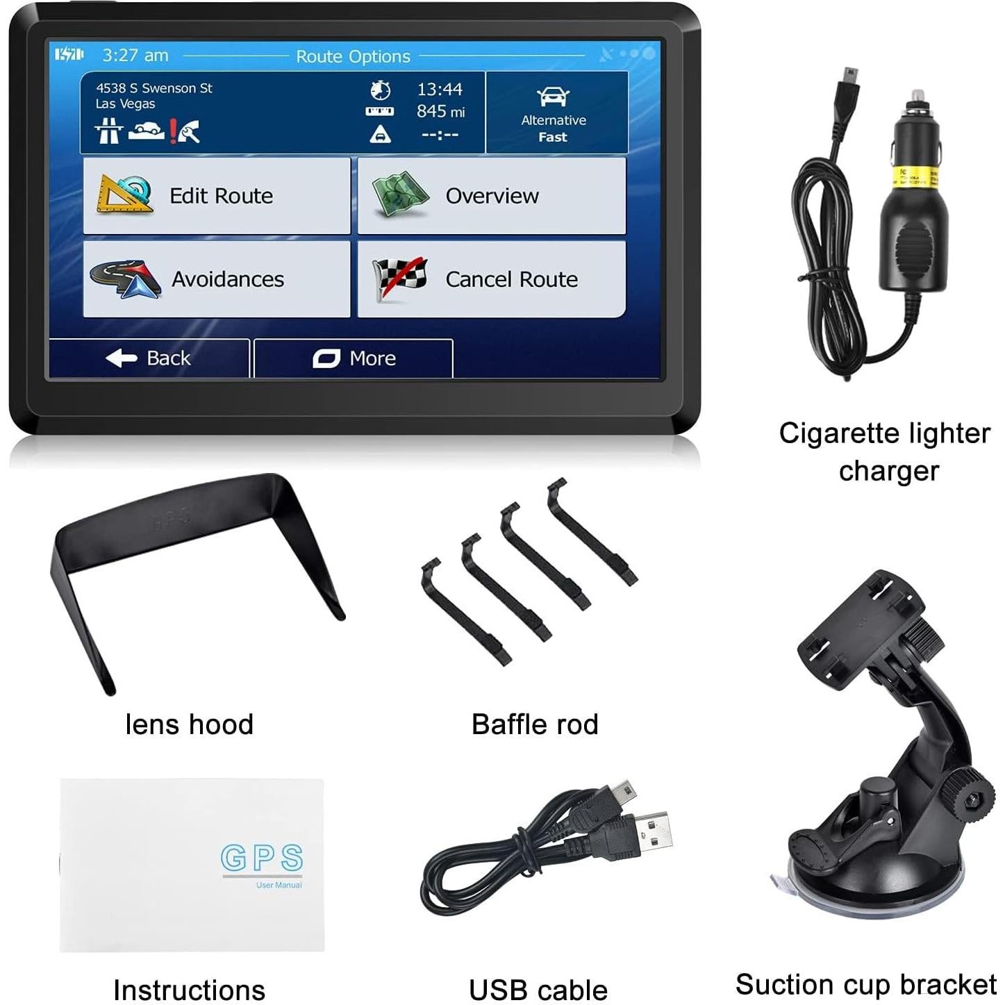 GPS Navegador JOGANVE 7" Pantalla Táctil Actualización de Mapas