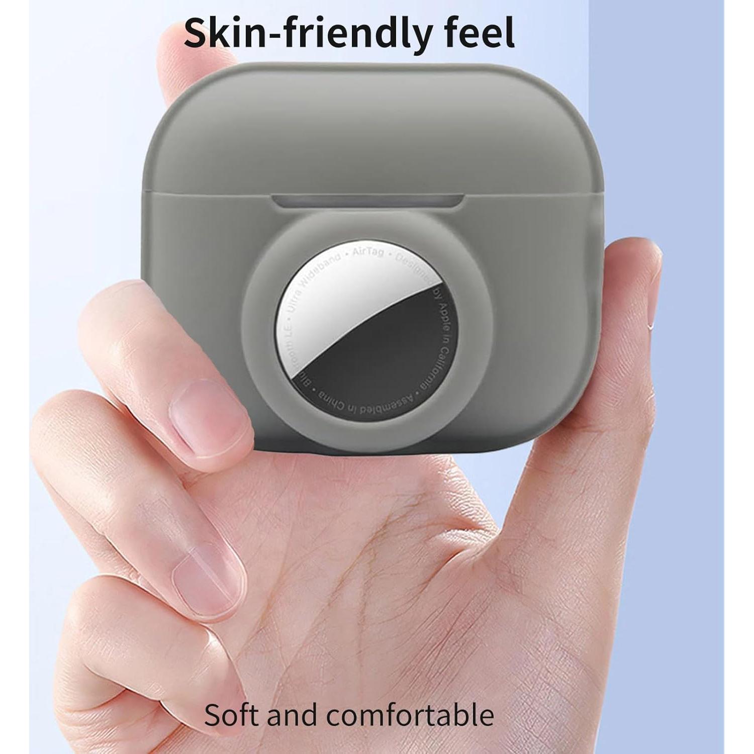 Funda Protectora 2 en 1 para AirPods Pro 2 Gen 2022 - Gris Plateado