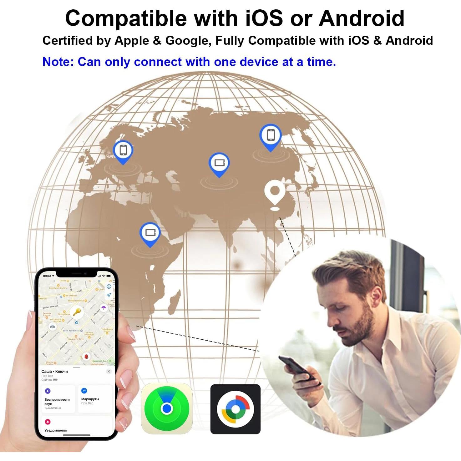 Etiqueta de Seguimiento Inteligente LEEGAKU - Doble Sistema iOS/Android