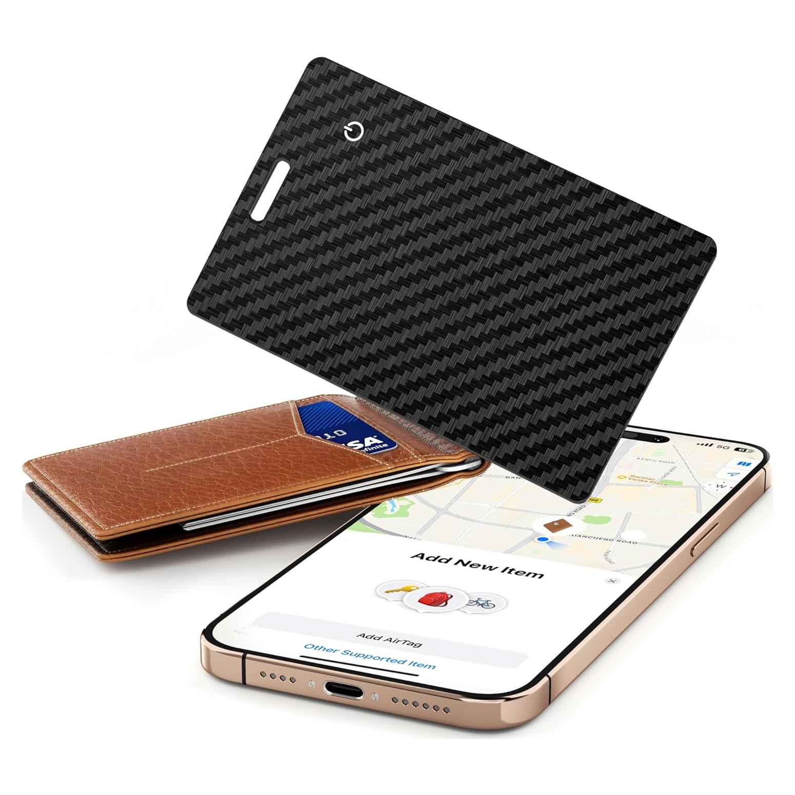 Tarjeta rastreadora de billetera Apple Find My IP68 Bluetooth