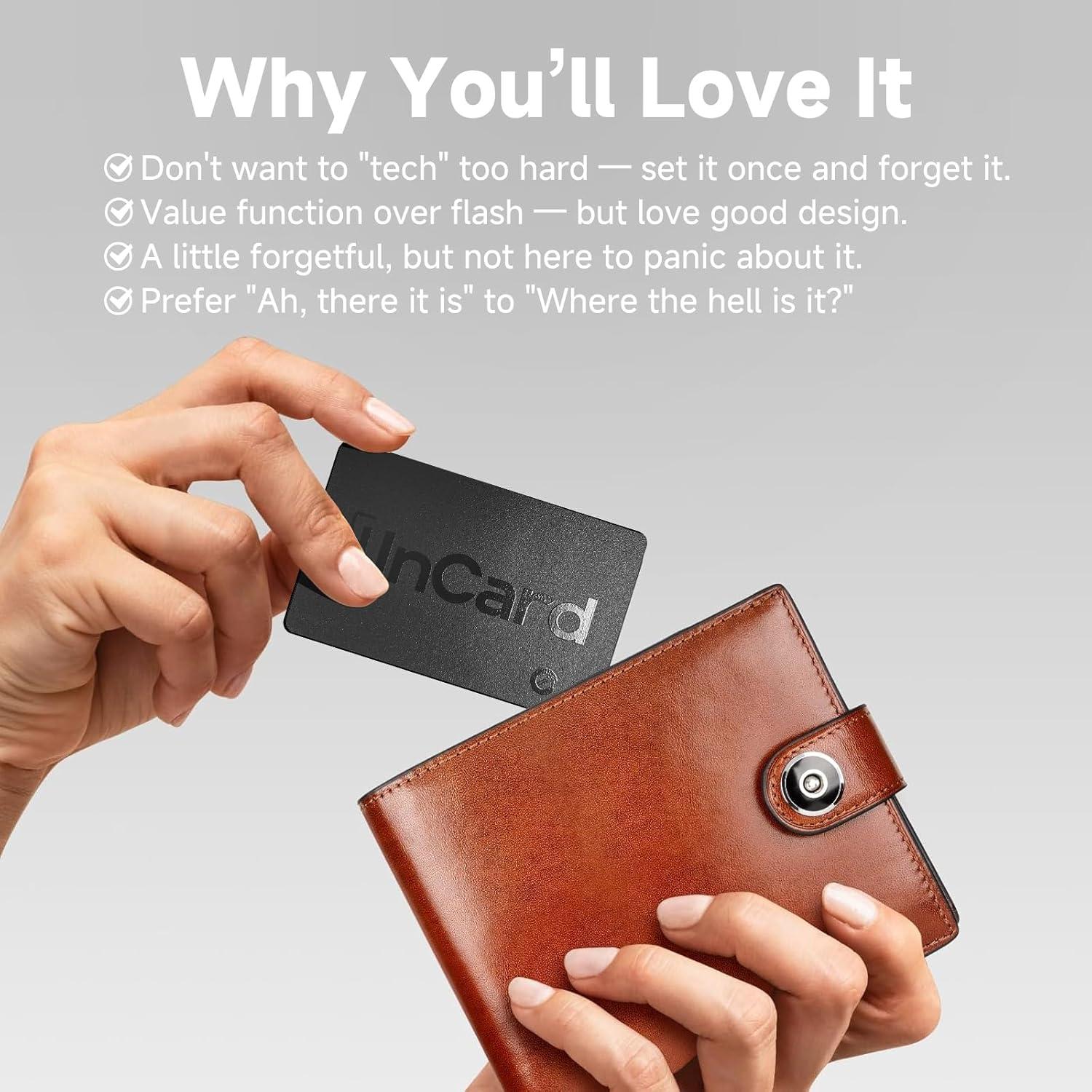 Rastreador de Cartera InCard Finder Negro - Bluetooth, IP68