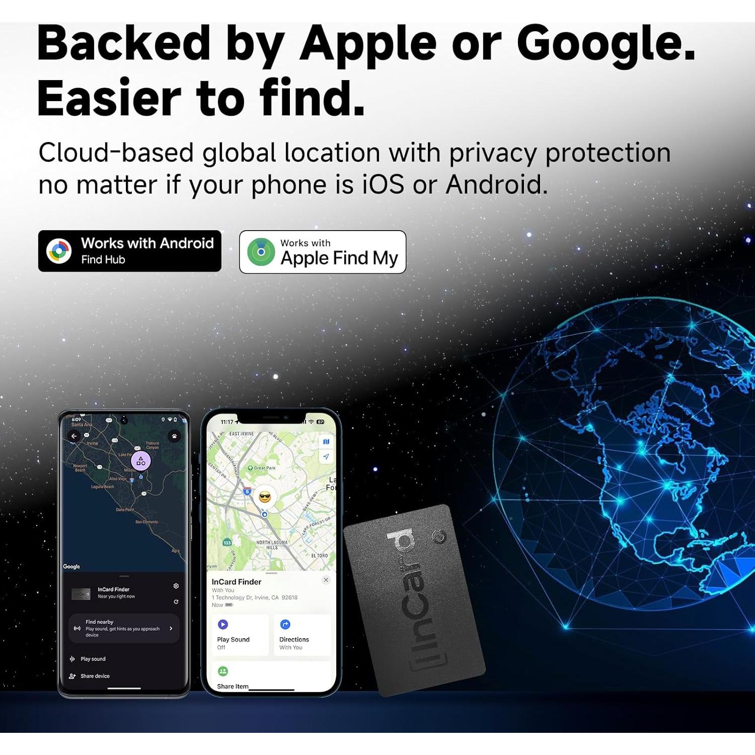 Rastreador de Cartera InCard Finder Negro - Bluetooth, IP68