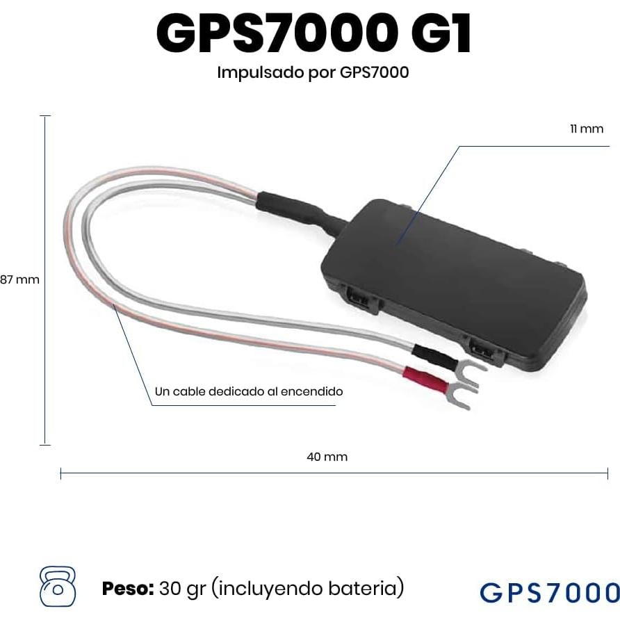 Rastreador GPS Oculto GPS7000 4G con 12 Meses de Servicio