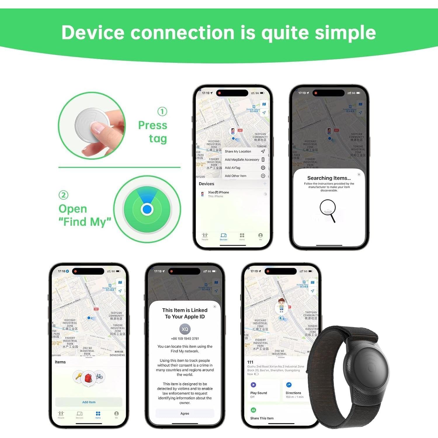 Rastreador GPS para Niños LAOLASEED, Impermeable, iOS