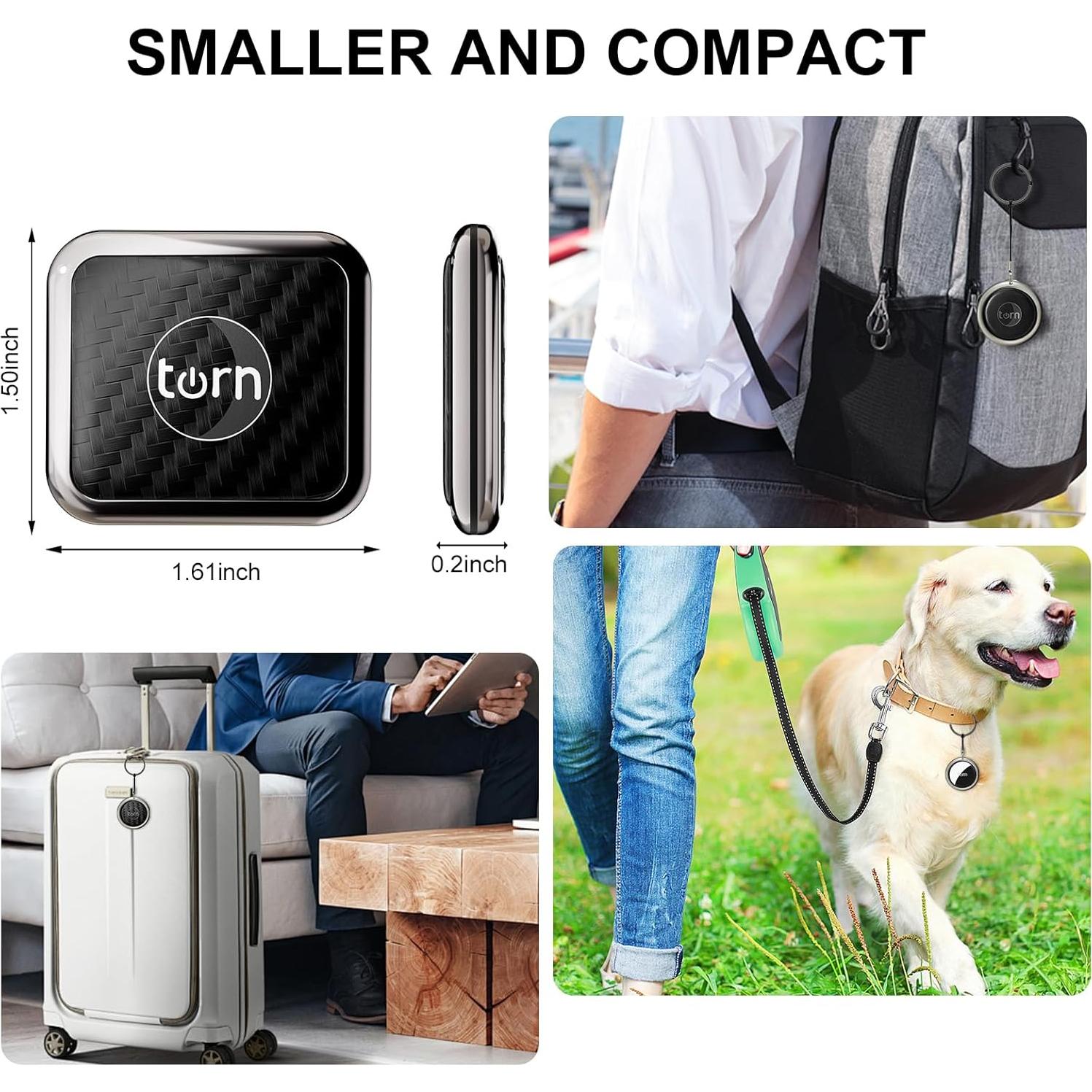 Rastreador GPS Smart LB Carbono para Apple Find My - 1 Paquete