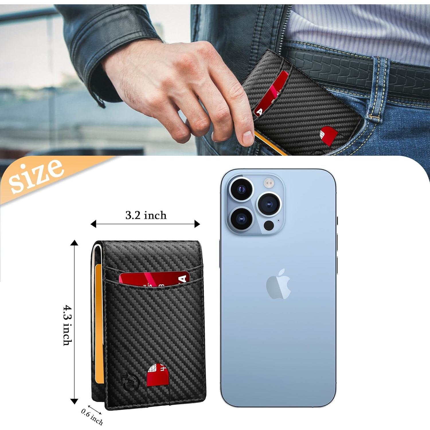 Billetera Inteligente con Rastreador Apple Find My - Negro Carbón