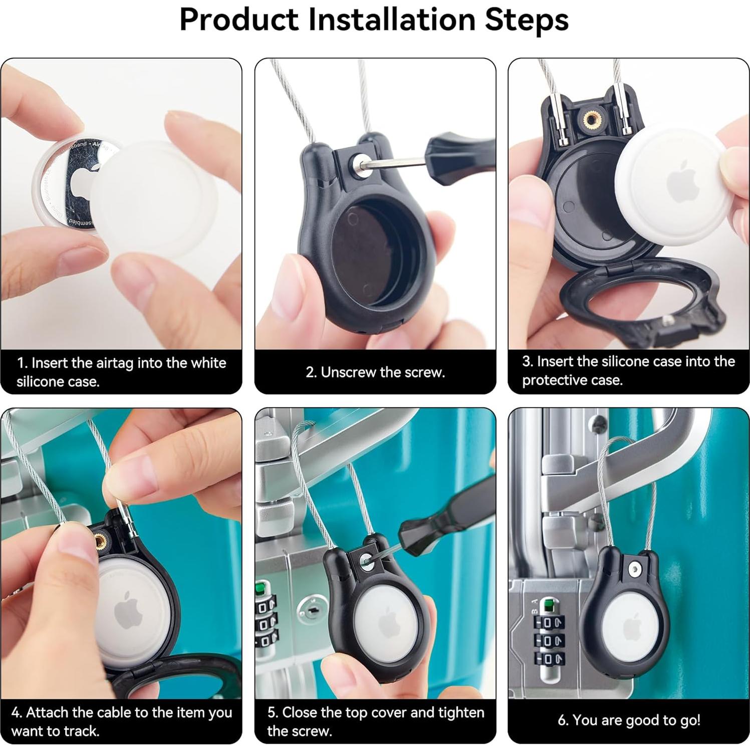 Estuche impermeable IPX8 para AirTag CITYMORE - Paquete de 4