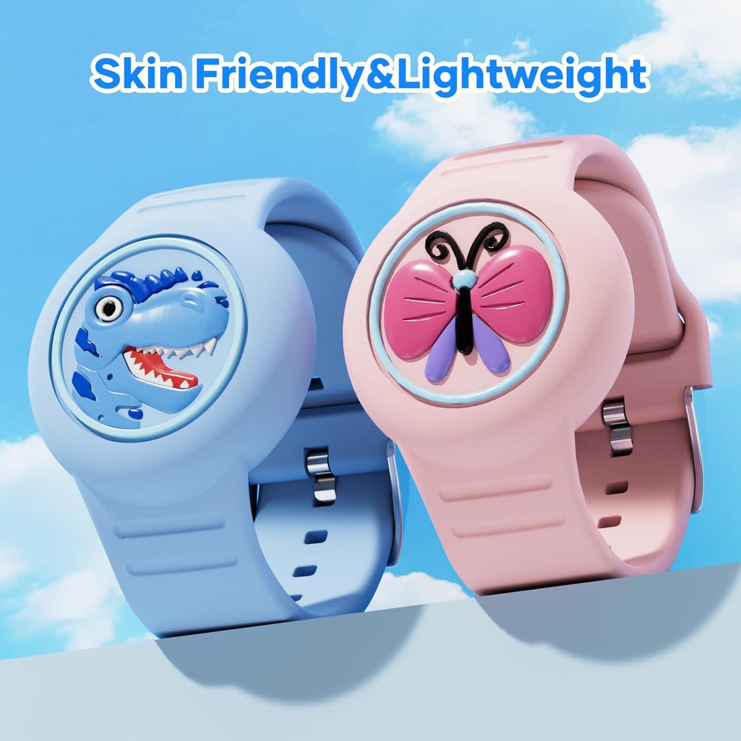 Pulsera impermeable para AirTag niños HLHGR - 4 bandas dibujos