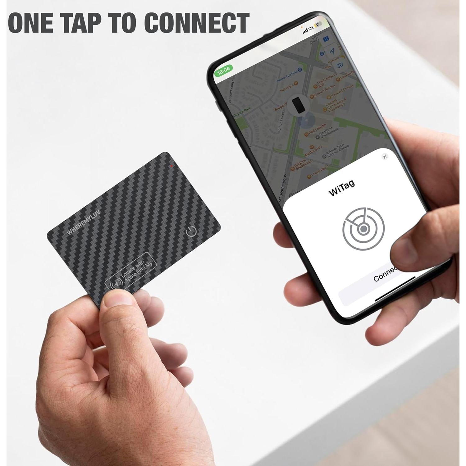 Localizador Bluetooth WHEREMYLUV Ultra Fino Recargable 100dB