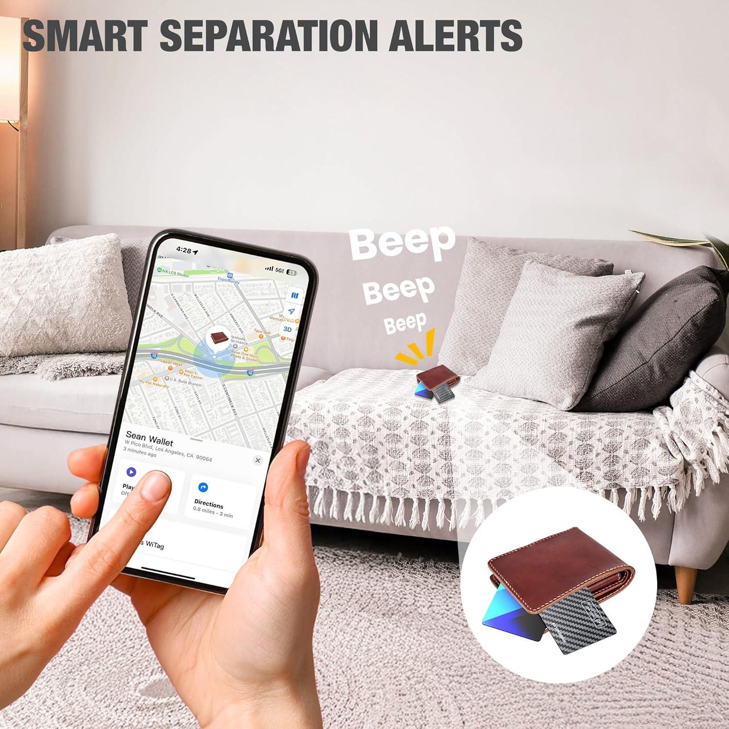 Localizador Bluetooth WHEREMYLUV Ultra Fino Recargable 100dB