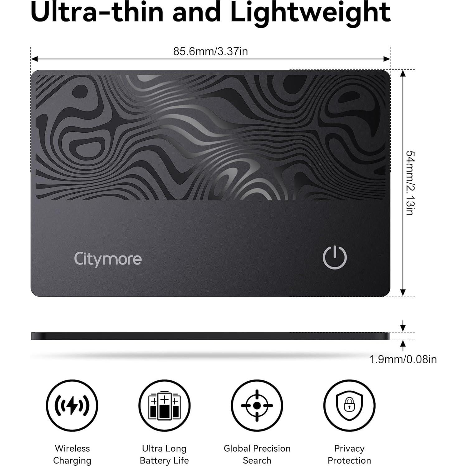 Rastreador Bluetooth CityMore para Cartera - Impermeable IP68