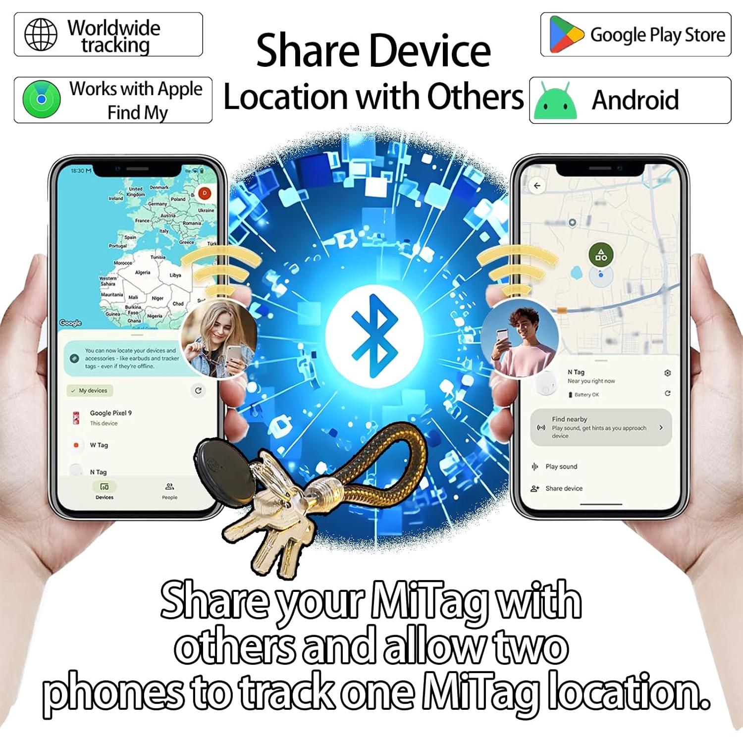 Mini Rastreador Bluetooth Spedal 4 Pack, Localizador Llaves iOS/Android