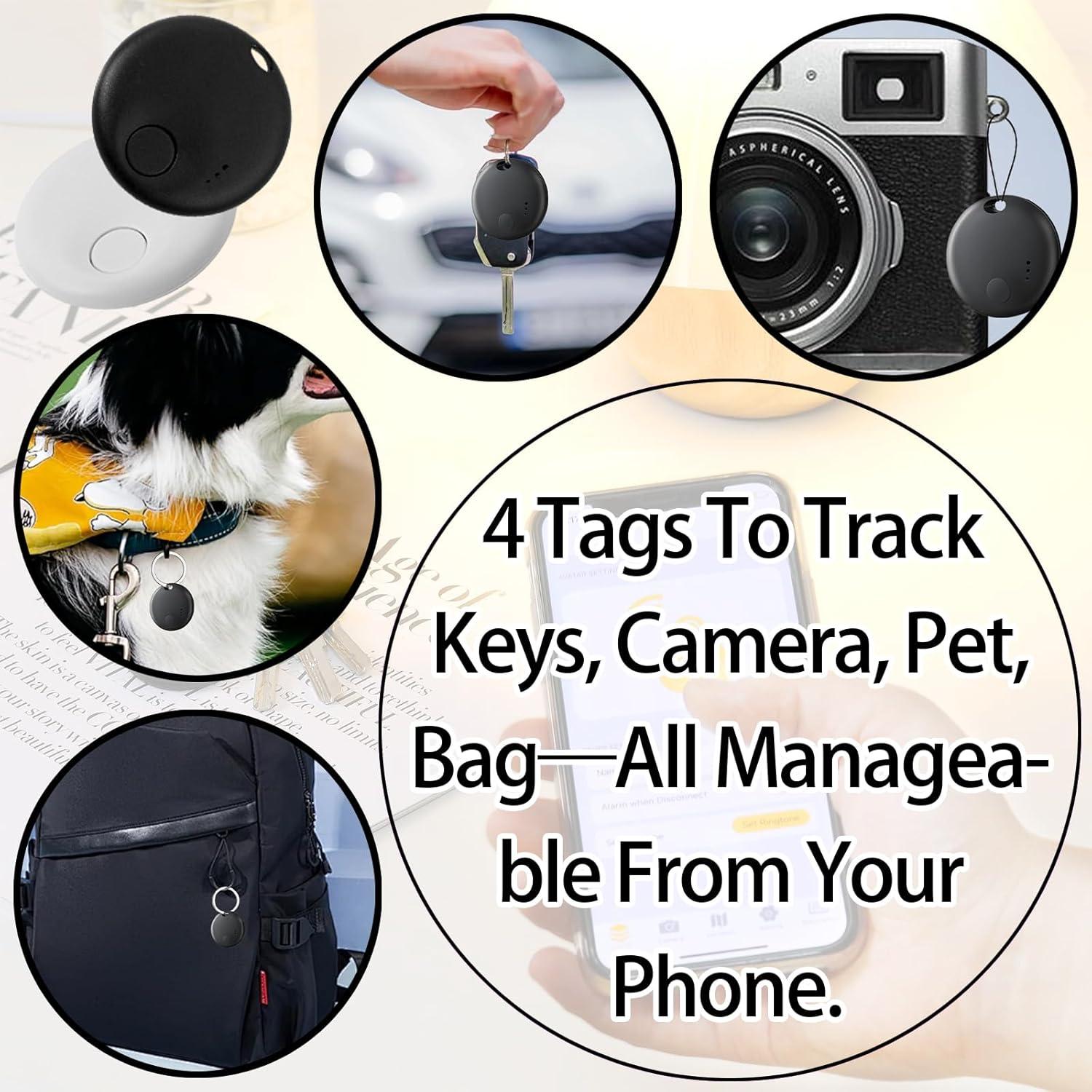 Mini Rastreador Bluetooth Spedal 4 Pack, Localizador Llaves iOS/Android