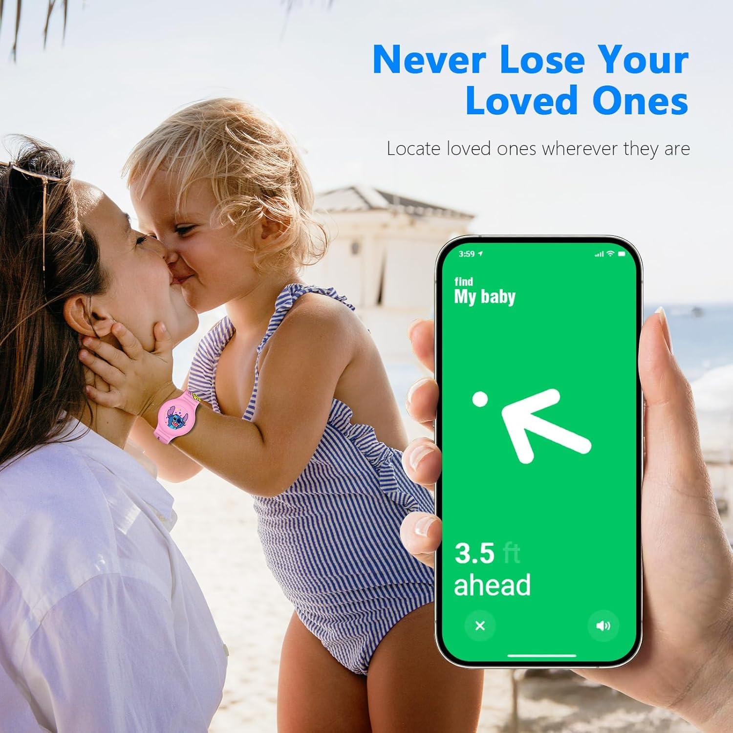 Pulsera Airtag para Niños SlyCroko - A prueba de Agua, 2 Pzs