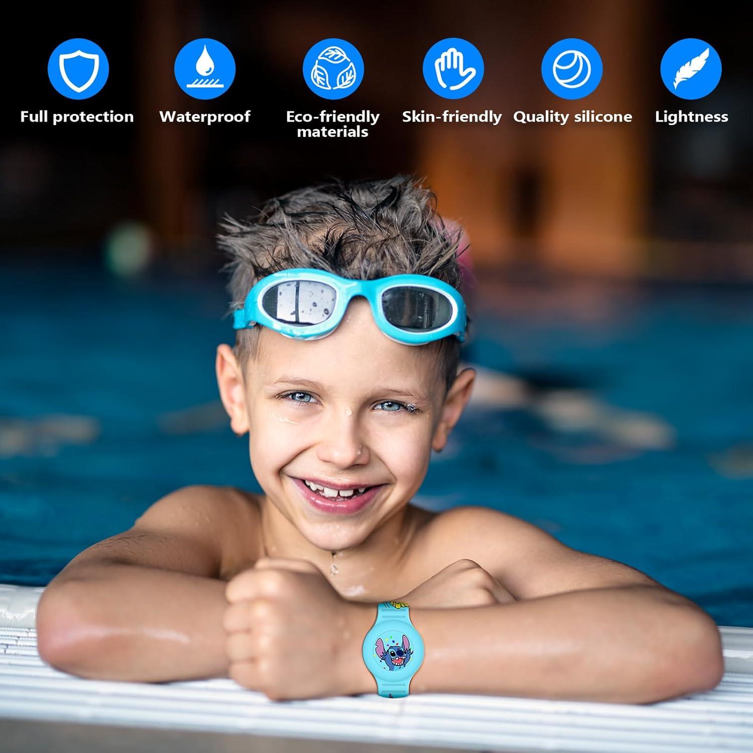 Pulsera Airtag para Niños SlyCroko - A prueba de Agua, 2 Pzs