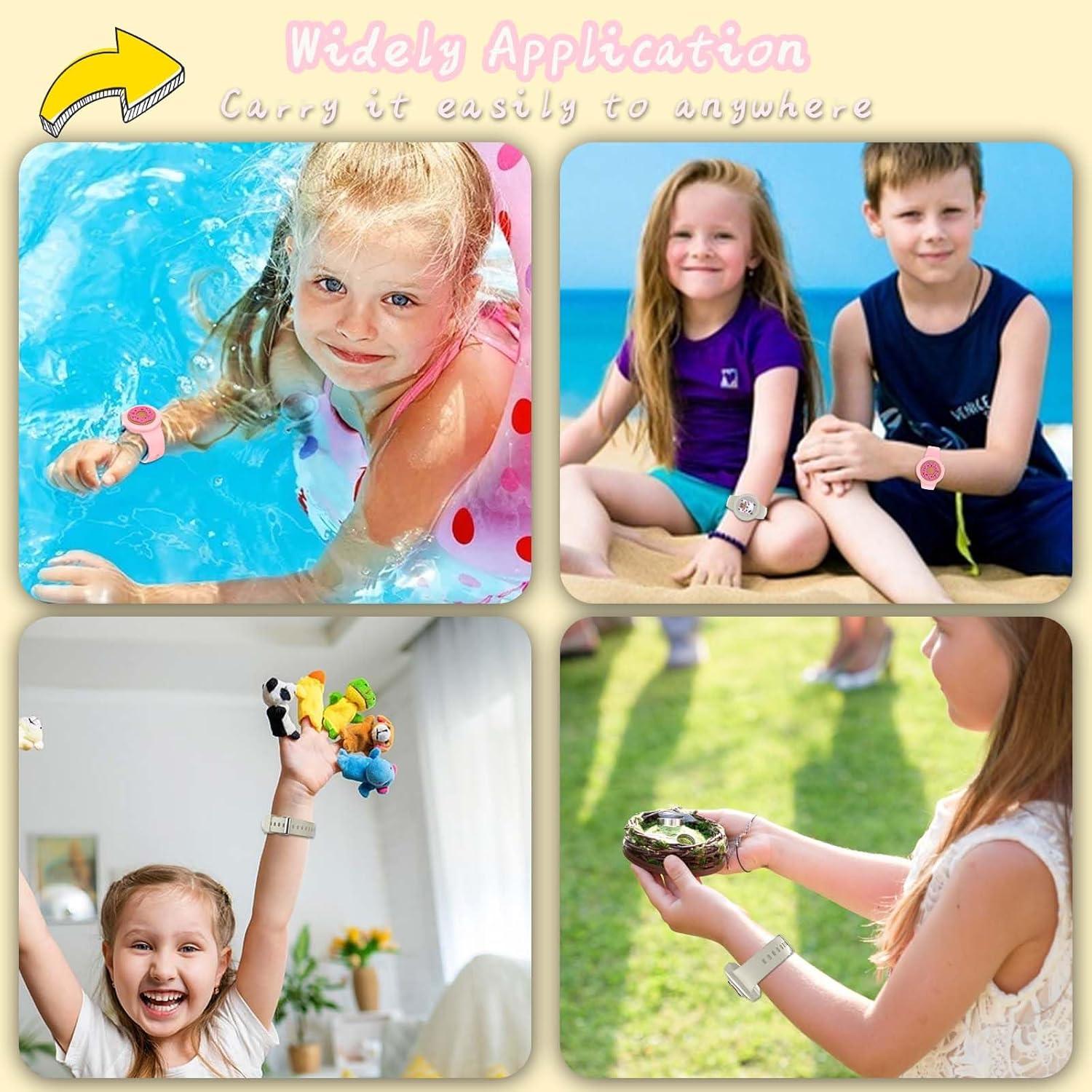 2Pack Pulsera Silicona Impermeable BIQIRE para AirTag Niños