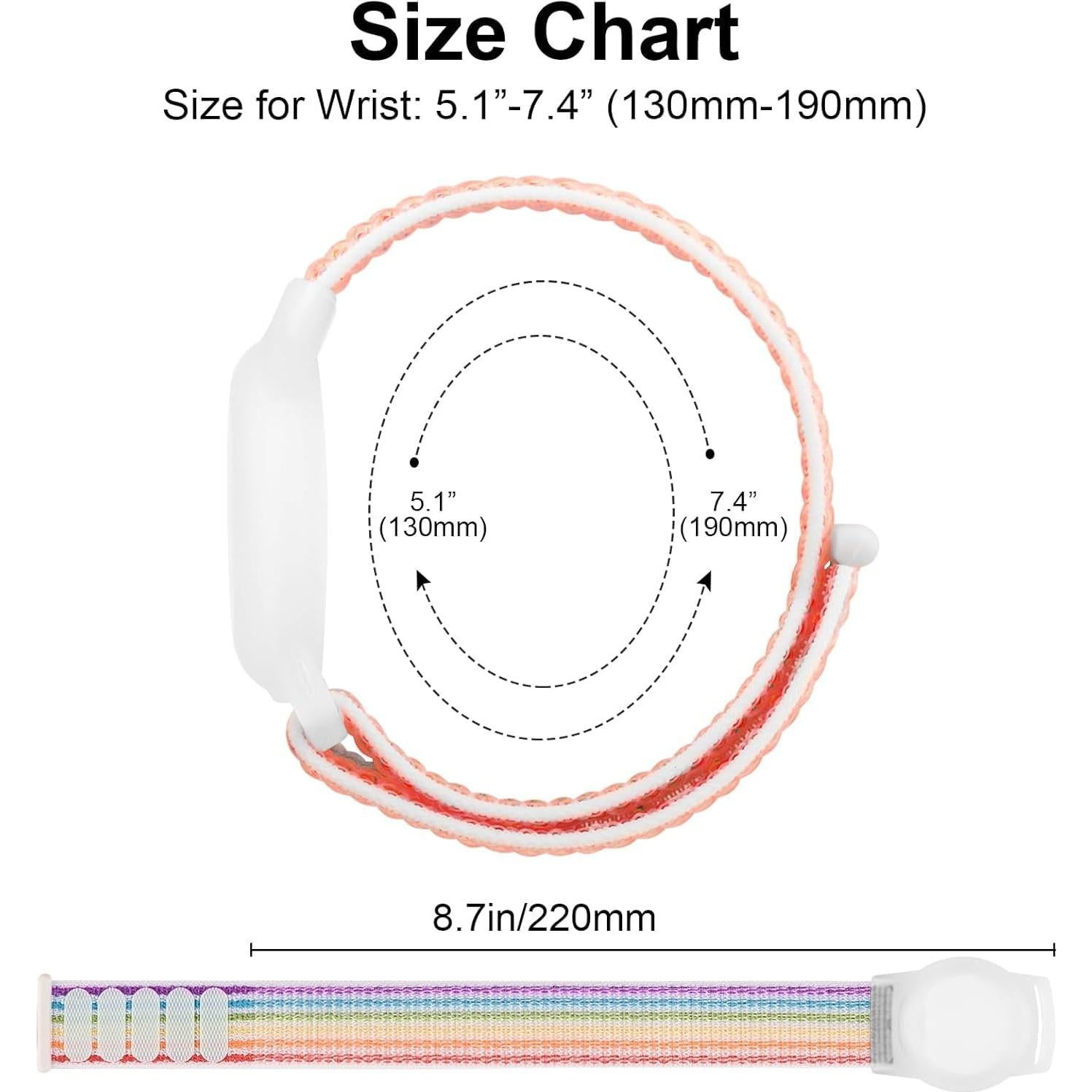Paquete de 4 Pulseras de Nylon Vancle para AirTag Niños