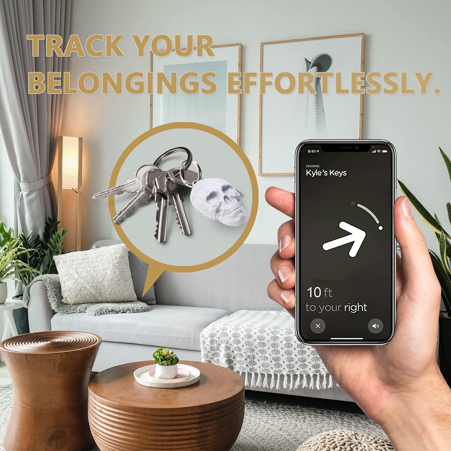 Funda Protectora GOLLEY para AirTag 2022 - Esqueleto Plateado