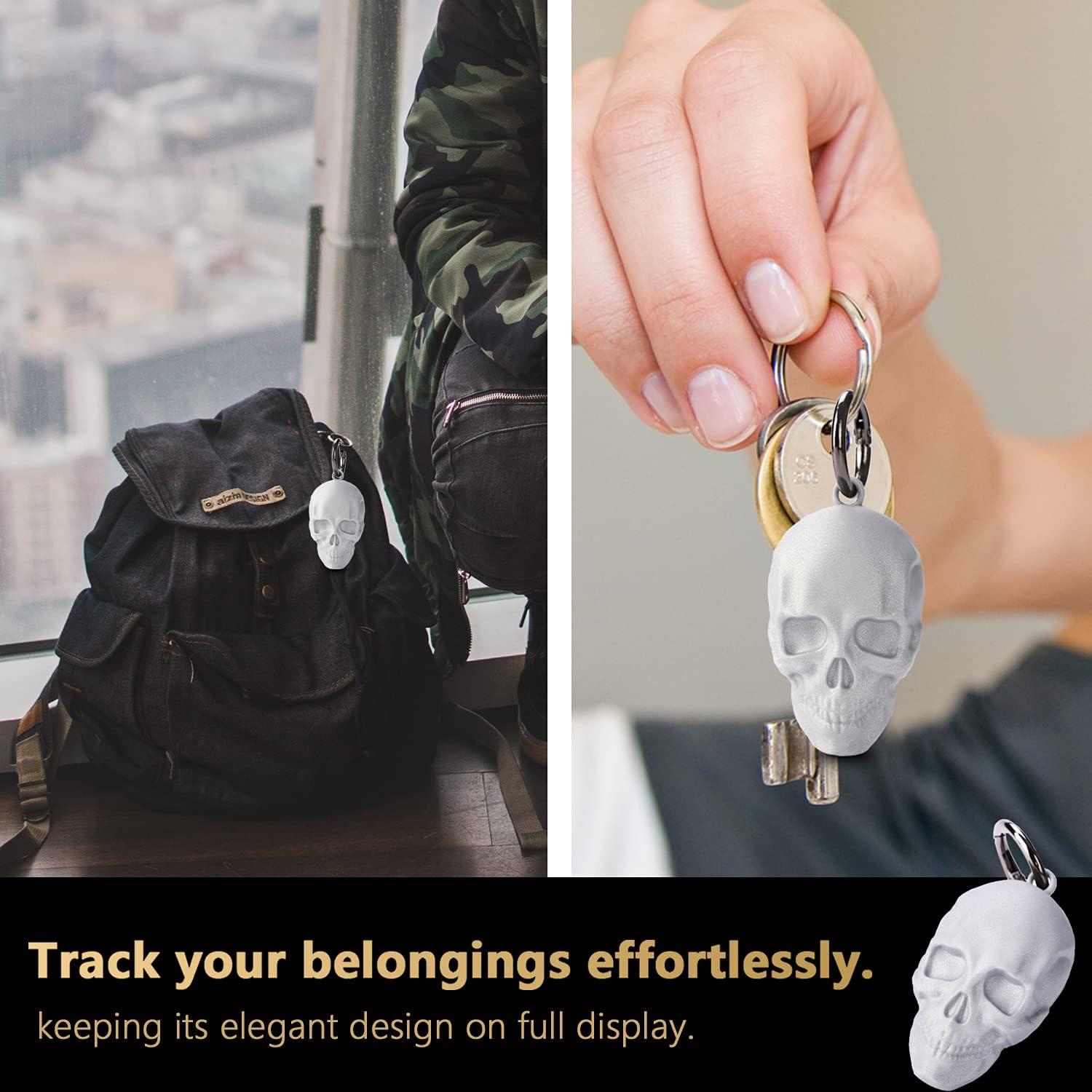 Funda Protectora GOLLEY para AirTag 2022 - Esqueleto Plateado