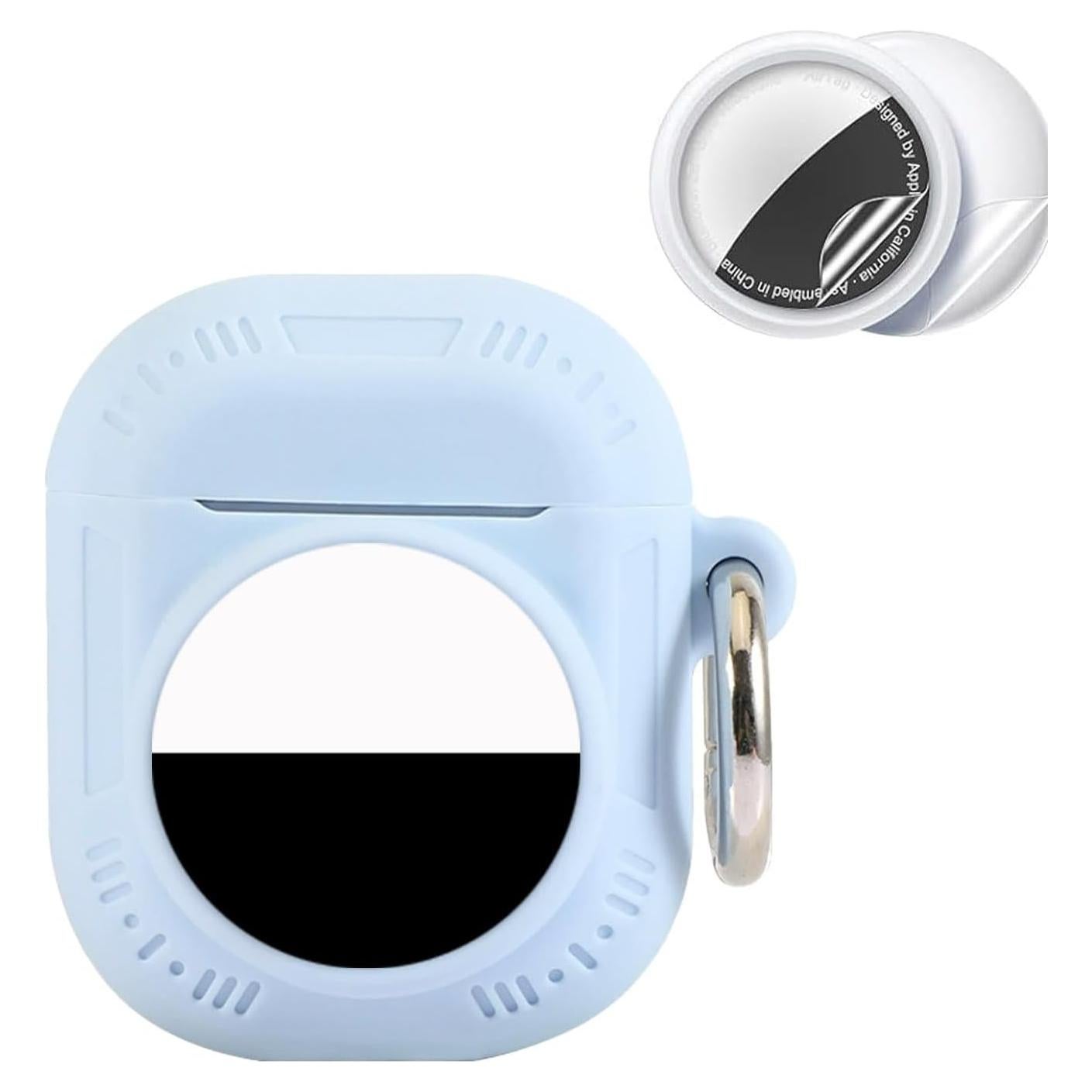 Funda Protectora 2 en 1 para AirPods 1&2 y Localizador GPS Azul