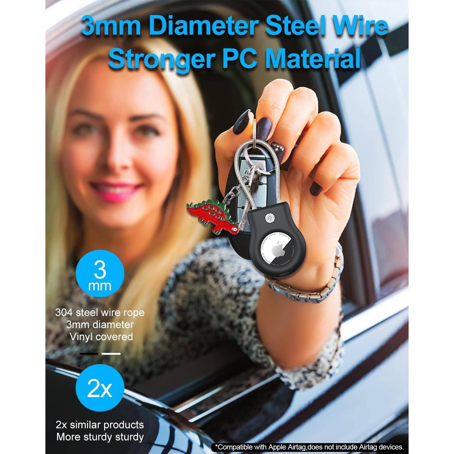 Soporte de Llavero Airtag SCALLOP 2 Pack - Resistente y Ligero