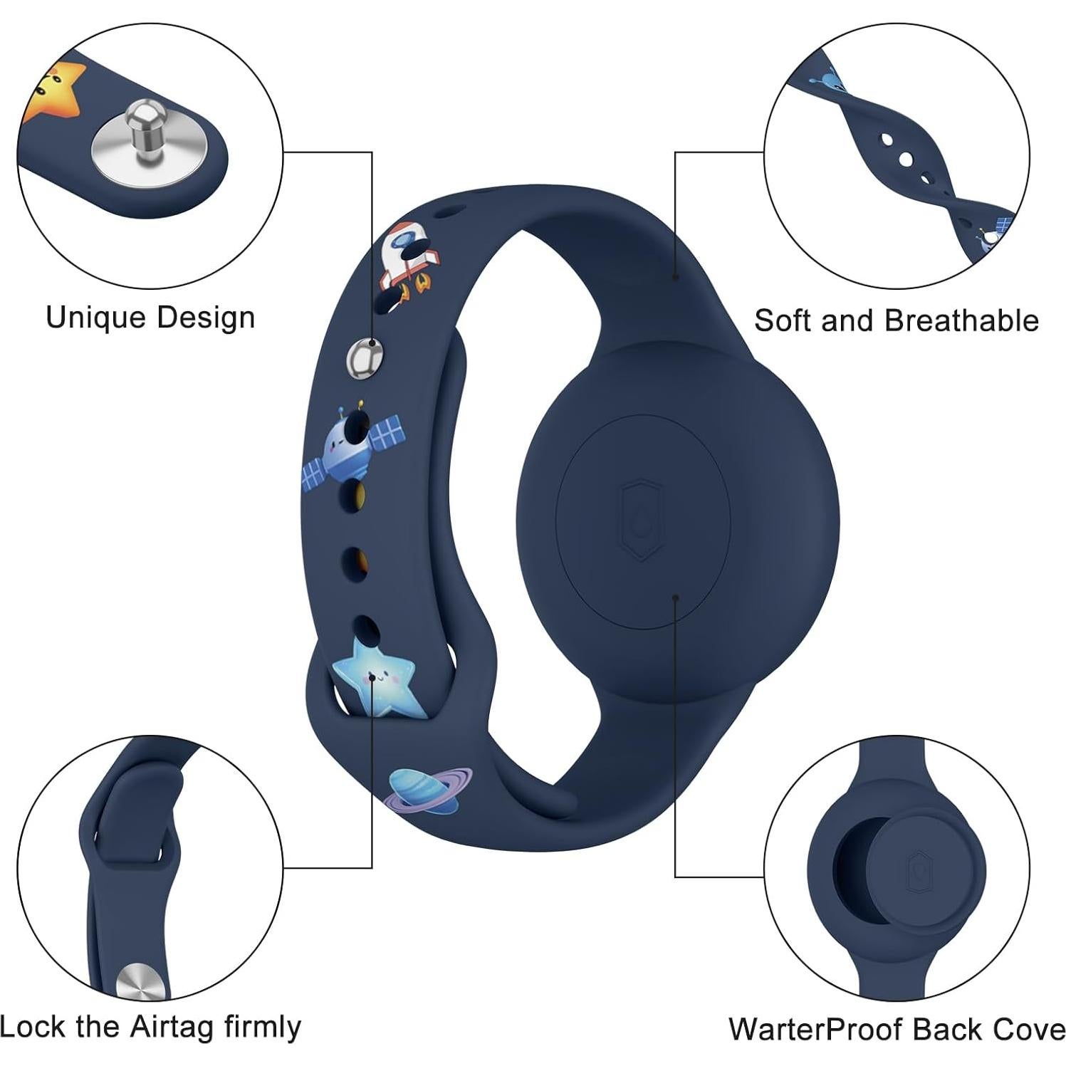 Pulsera Antipérdida Vancle para Air Tag - Azul Oscuro