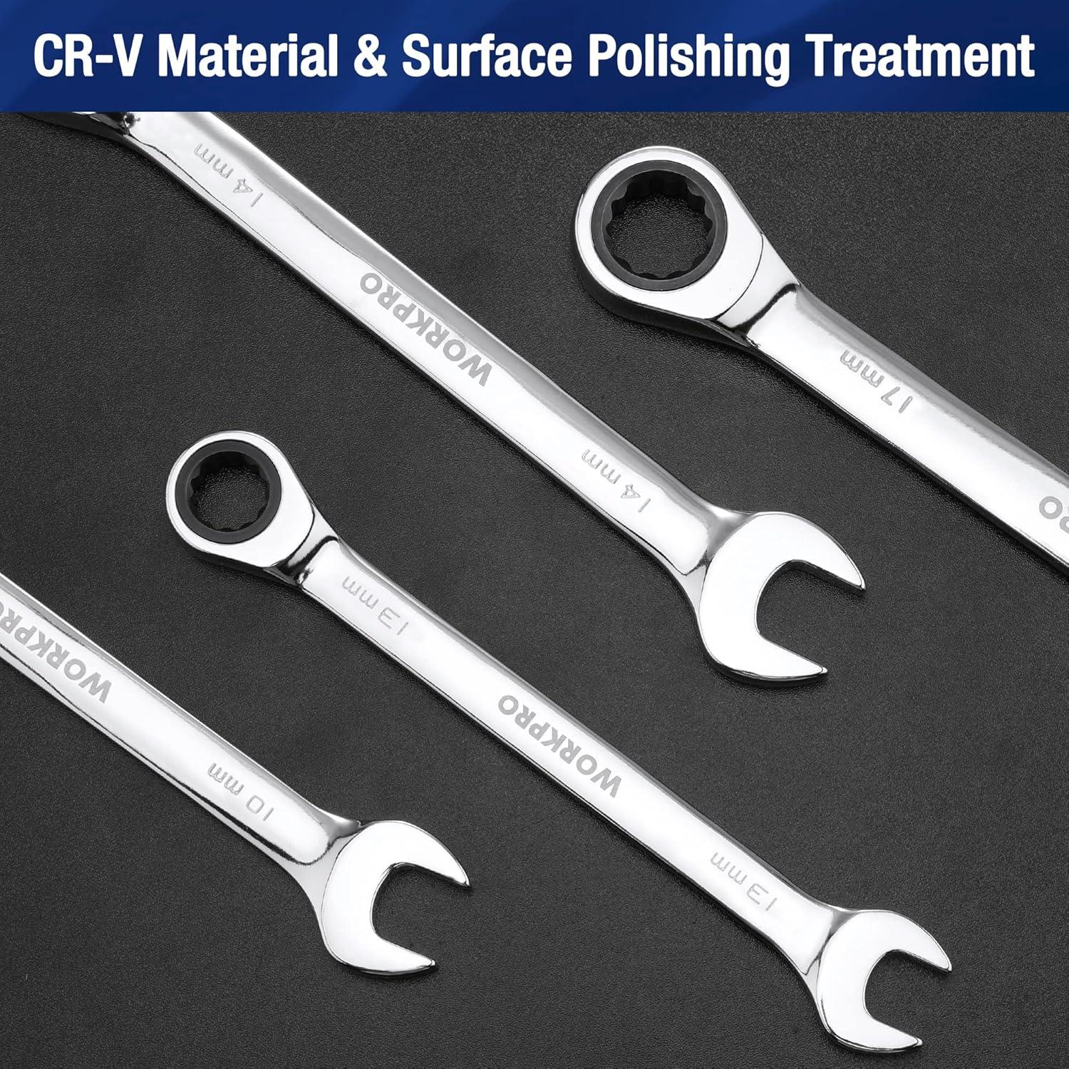 Juego de Llaves de Combinación WORKPRO 22 Piezas 6-18mm