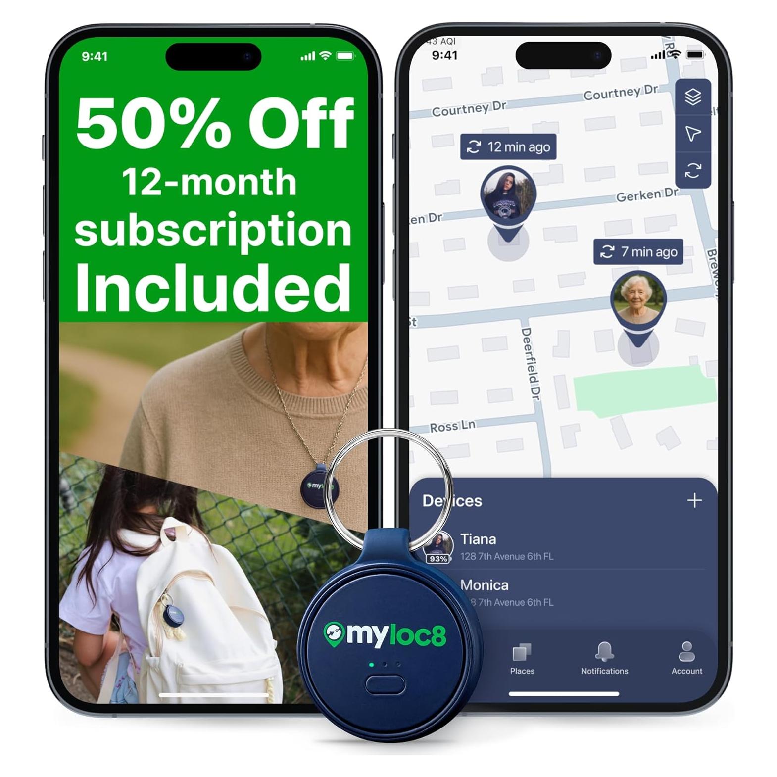 Rastreador GPS MyLoc8 Halo 12-Mo Sub - Impermeable y Compacto