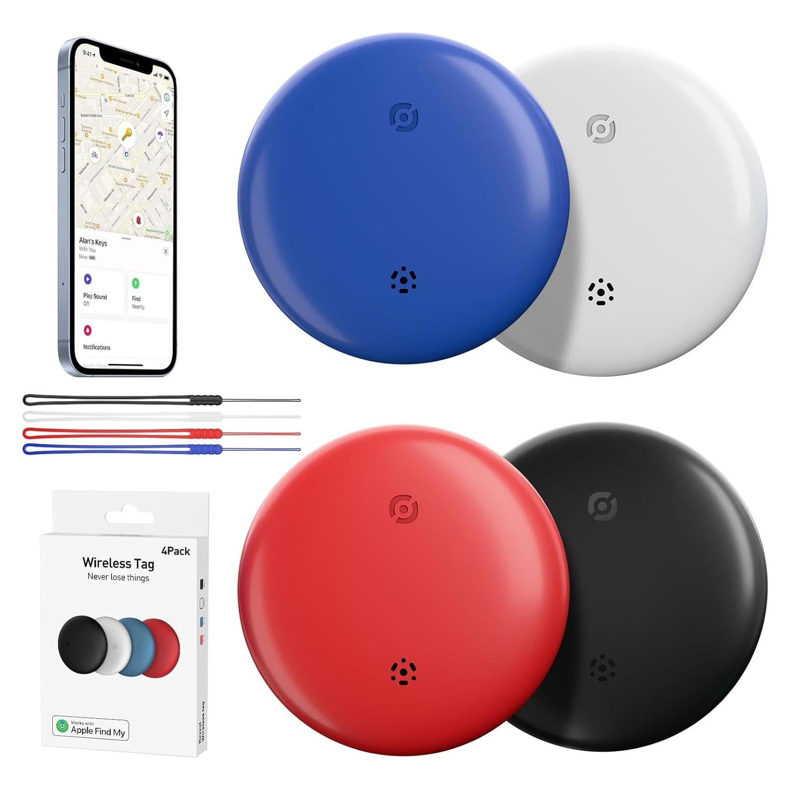 Paquete de 4 rastreadores Bluetooth Aircovered AK101