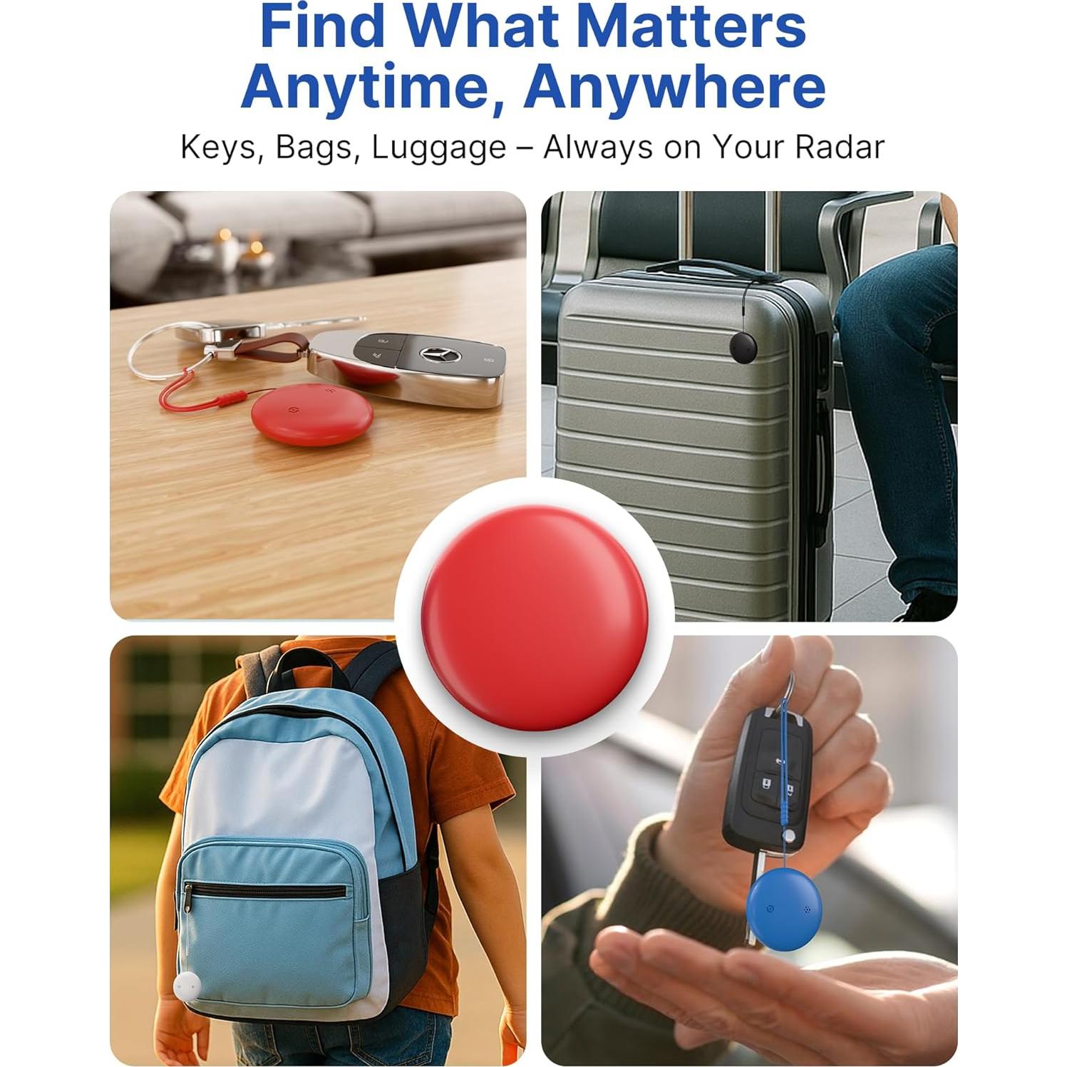 Paquete de 4 rastreadores Bluetooth Aircovered AK101