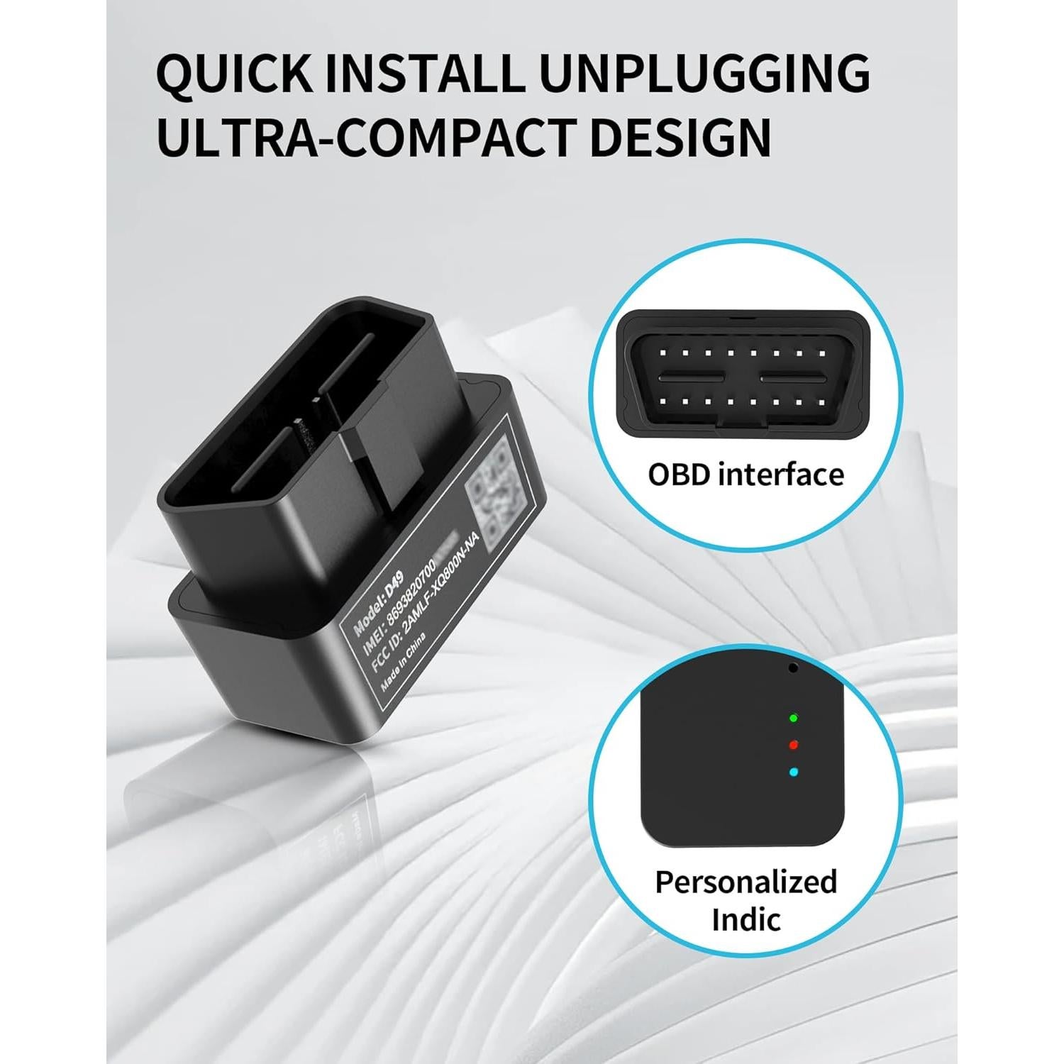 Rastreador GPS 4G LNCOON VL505 para Vehículos OBD-II