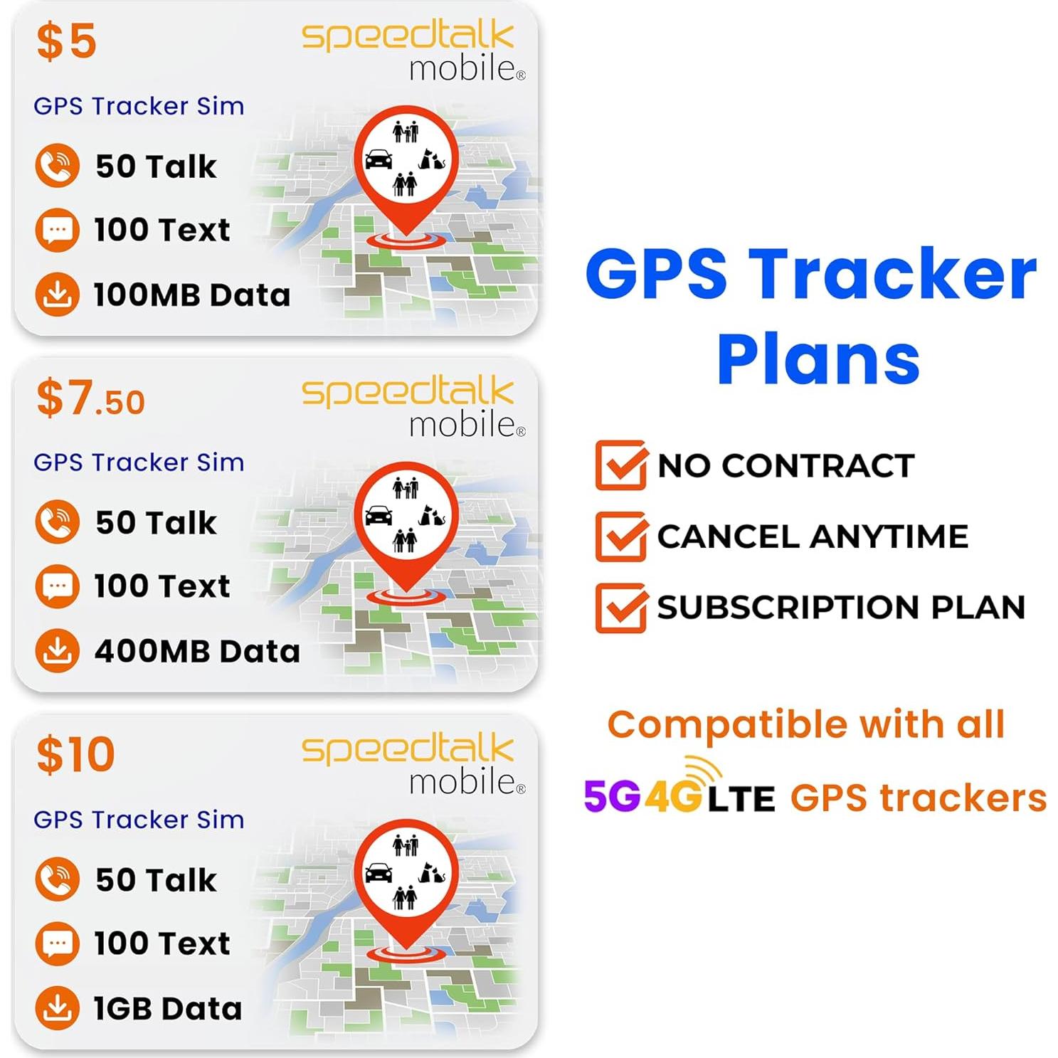 Tarjeta SIM SpeedTalk 4G LTE para rastreadores y dispositivos