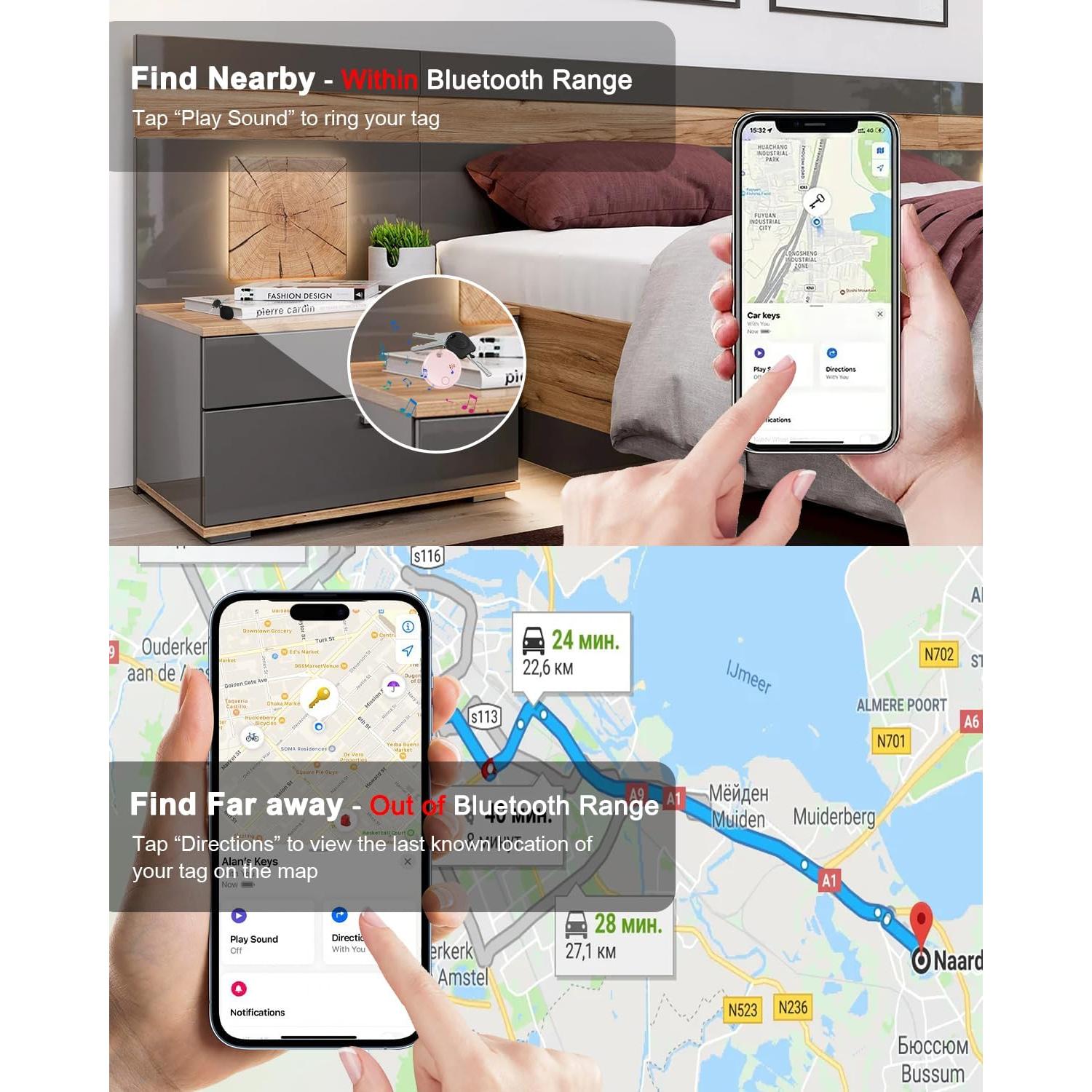 Etiquetas de Seguimiento de Aire DSDFPFG - Paquete de 2 - iOS