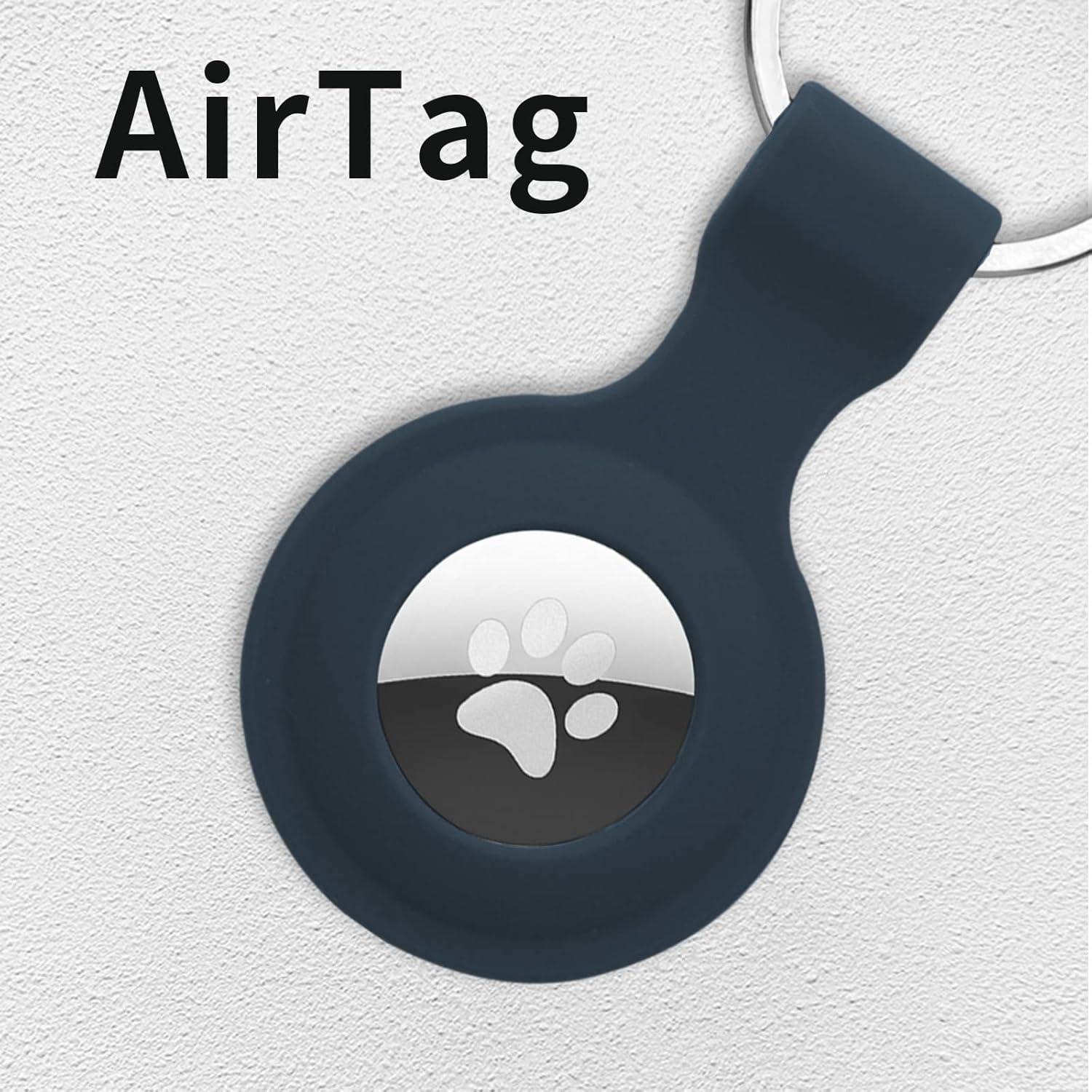 Case Compatible with Airtags, Keychain Tags with Anti-Lost Key Ring, Protective Silicone for with Find My App (iOS Only) 2021 Finder for Tracker Holder Accessorie