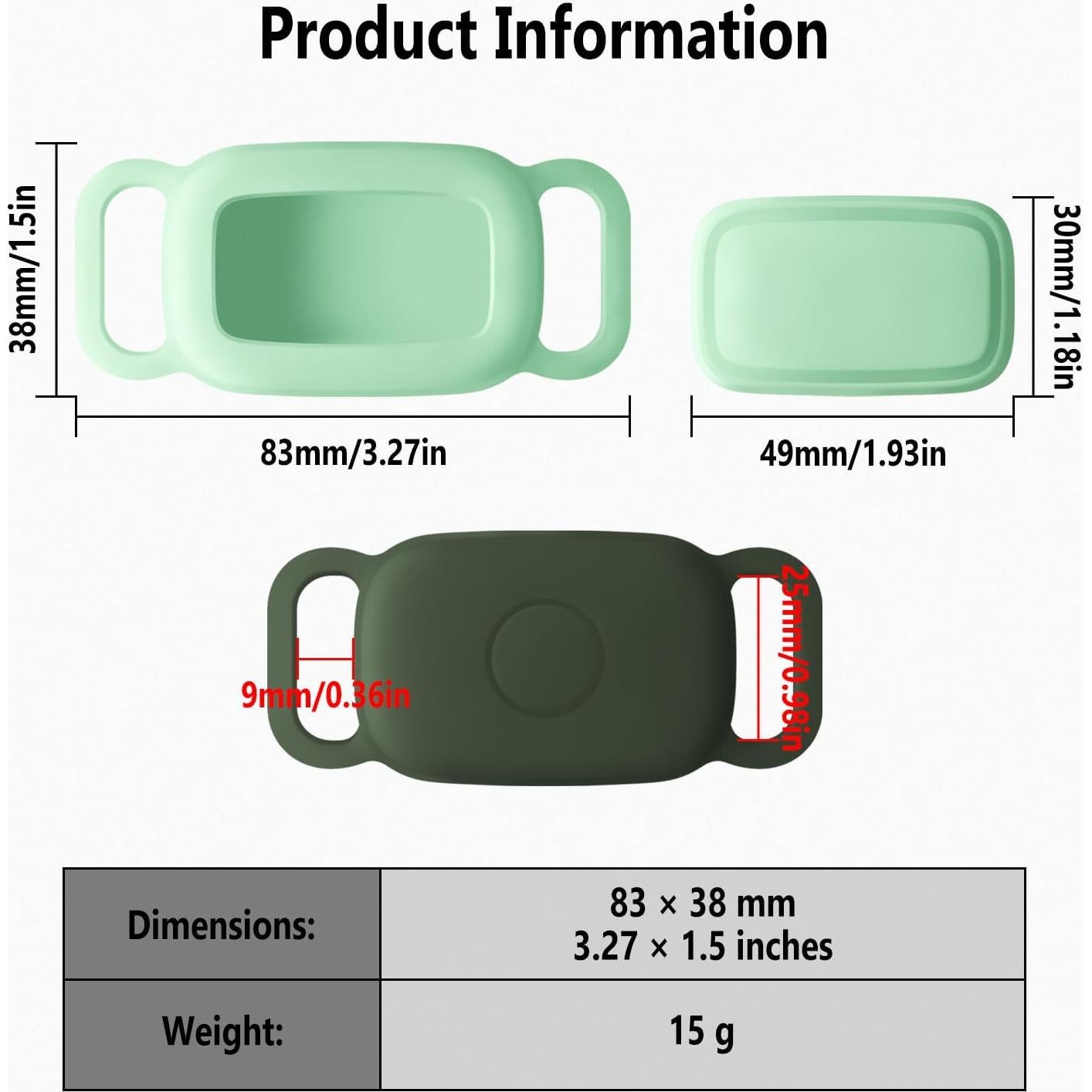 Geiomoo Silicone Case for Tile Pro (2024),(2022) Tracker, Soft Flexible Scratch Resistant Protective Cover with Carabiner (Mint+Emerald Green)