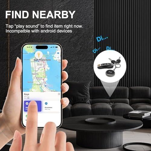 Localizador GPS Bluetooth Air Tag Apple para iOS - Negro