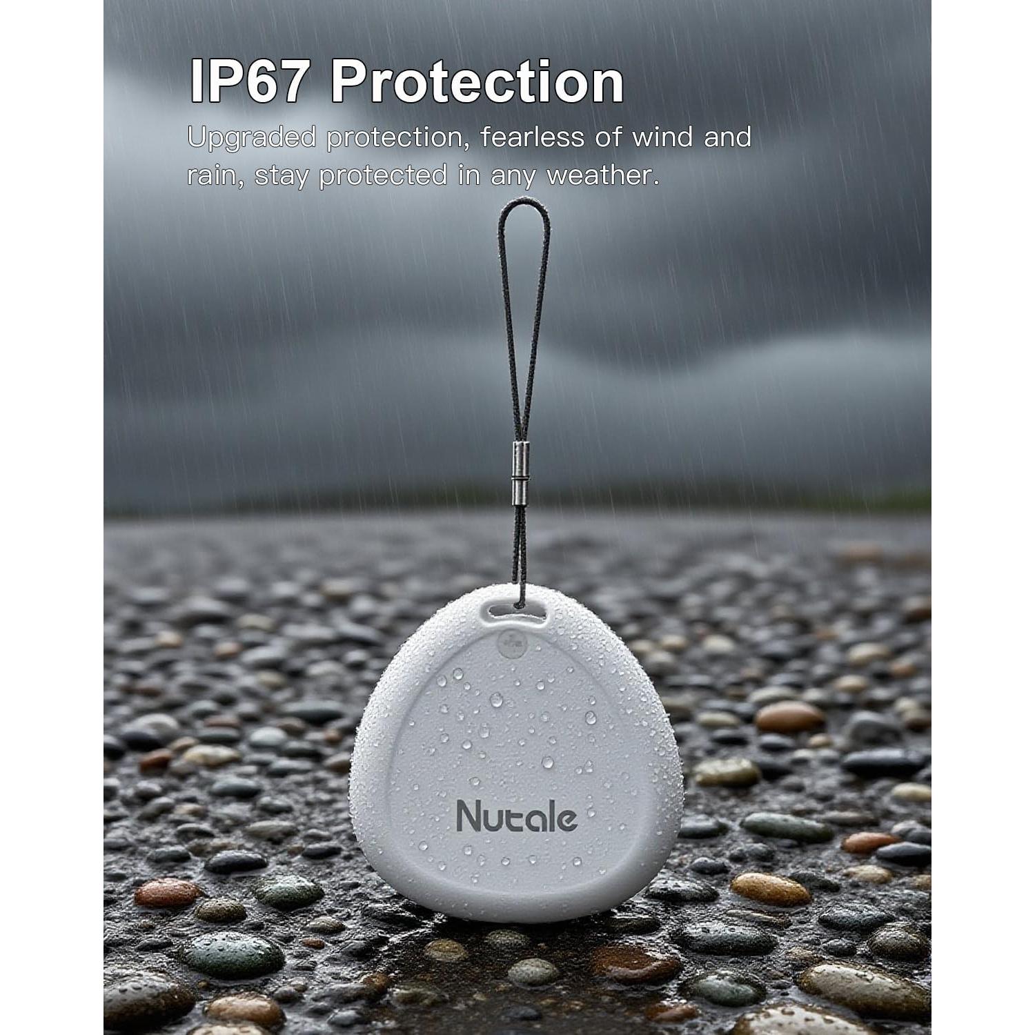 4 Localizadores de Llaves Bluetooth Nutale, Certificado Apple, 121.92m