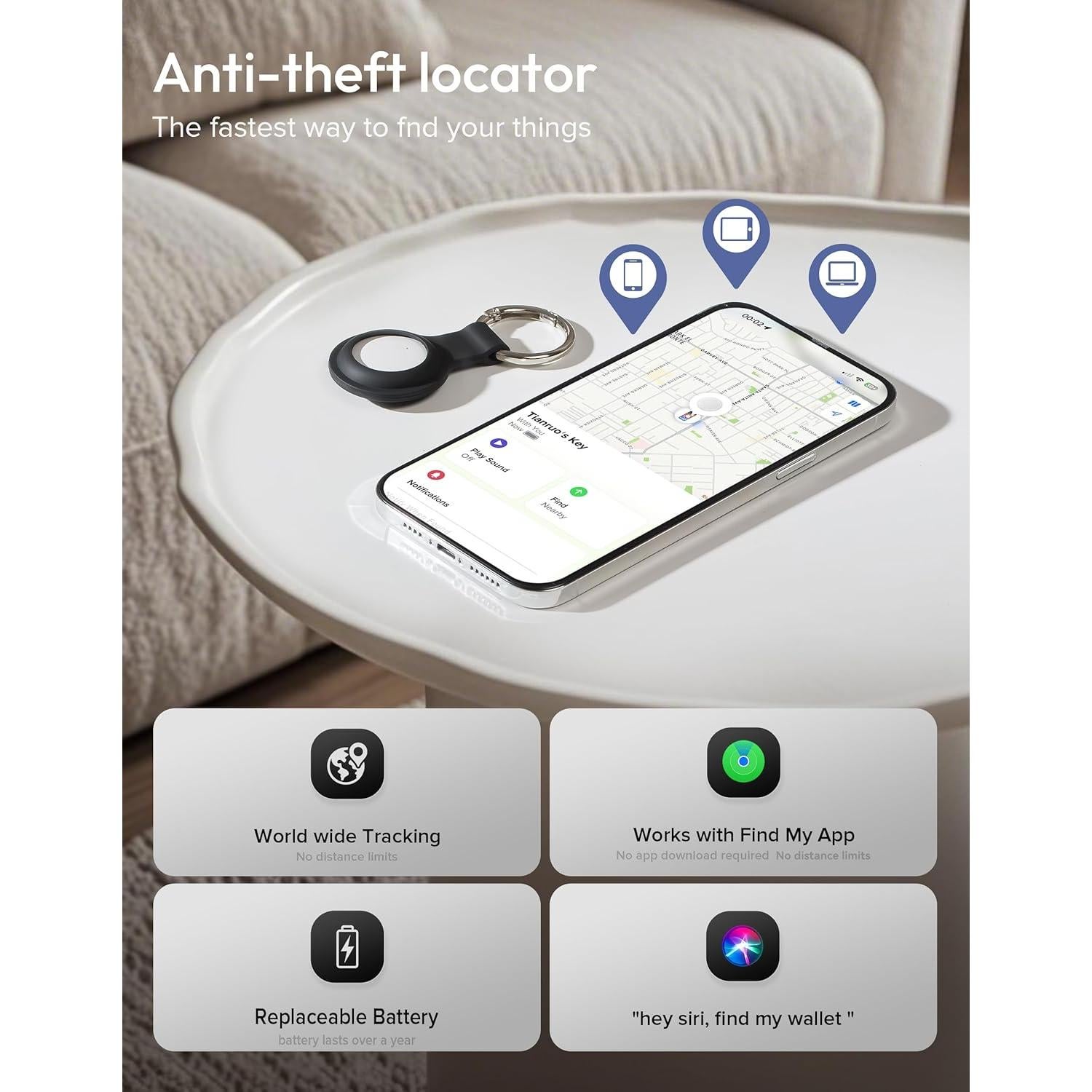 4 Localizadores Bluetooth Spotelo Mtg para Llaves y Equipaje