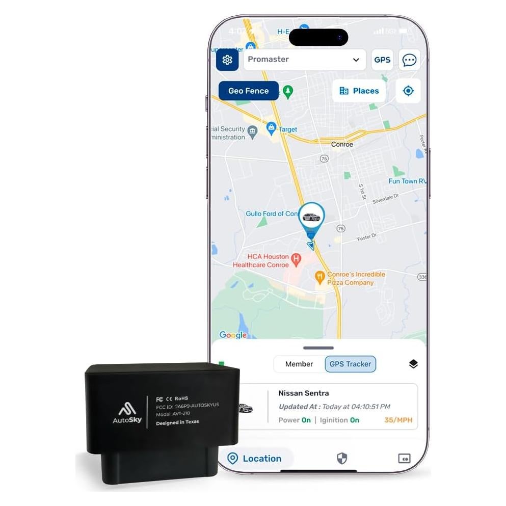 Rastreador GPS AutoSky OBDII 4G LTE AVT-210 para Vehículos