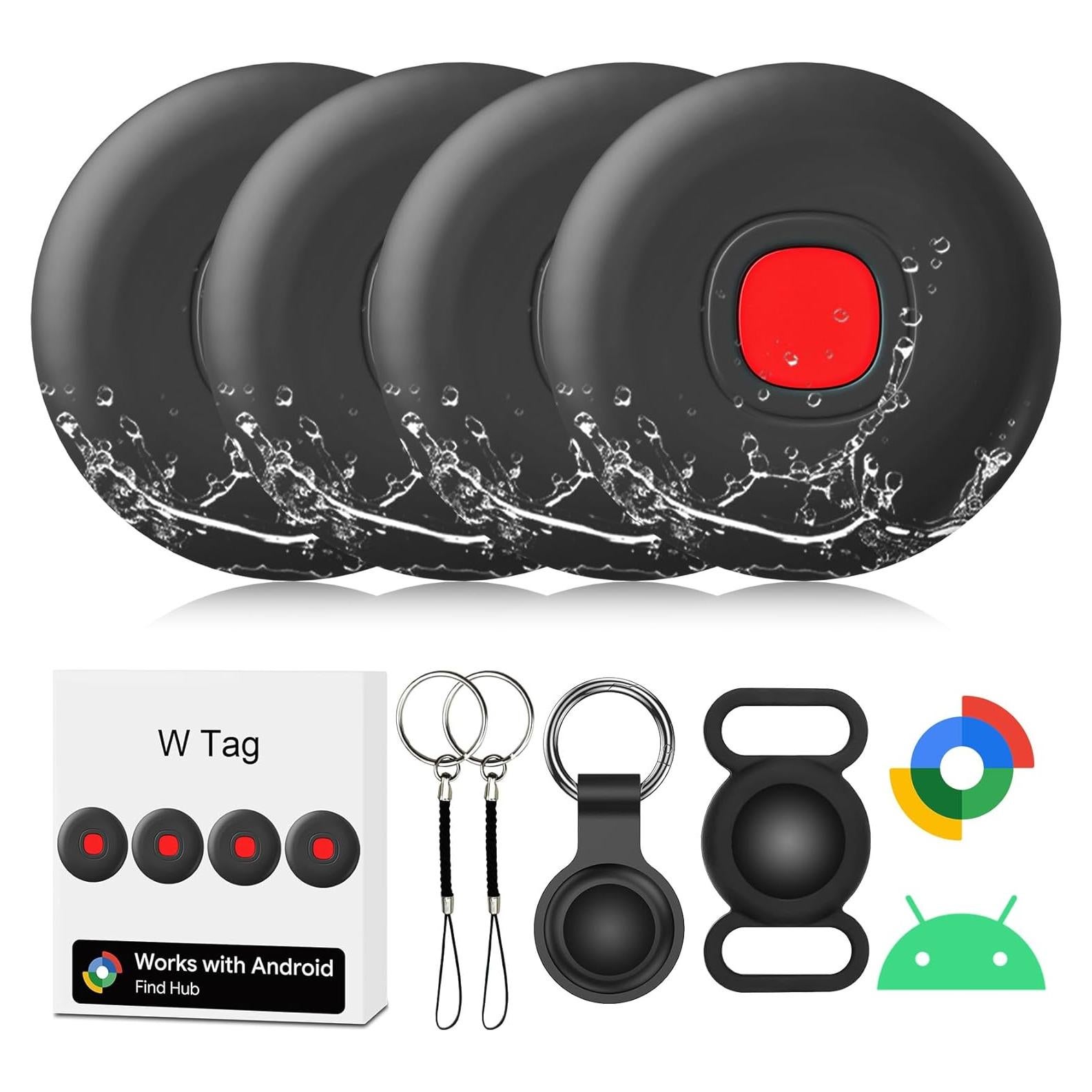 Etiquetas de Rastreo Bluetooth LocGuaxrd - 4 Pack para Android