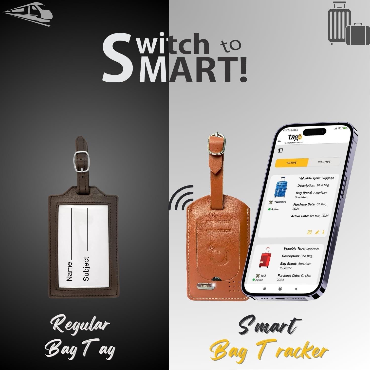 Rastreador de Equipaje Inteligente Tag8 Dolphin | Bluetooth, IP67