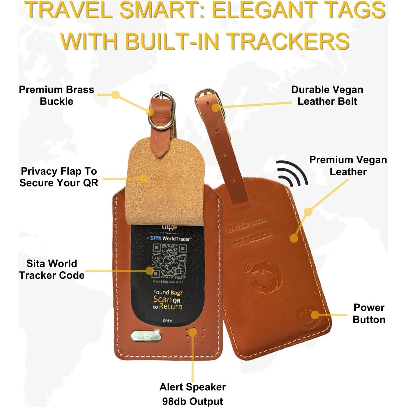 Rastreador de Equipaje Inteligente Tag8 Dolphin | Bluetooth, IP67