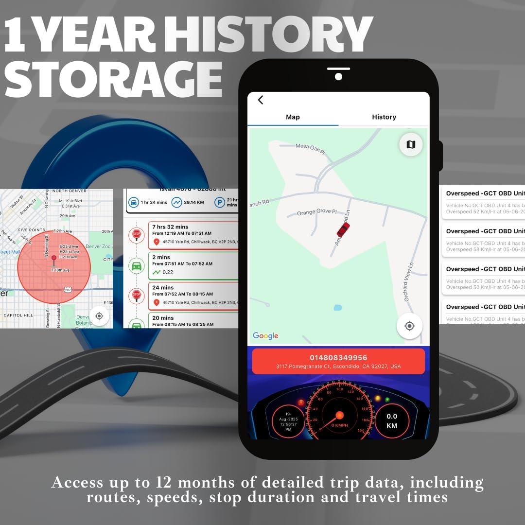 Rastreador GPS OBD2 4G LTE GPSCOTECH - Seguimiento en Vivo
